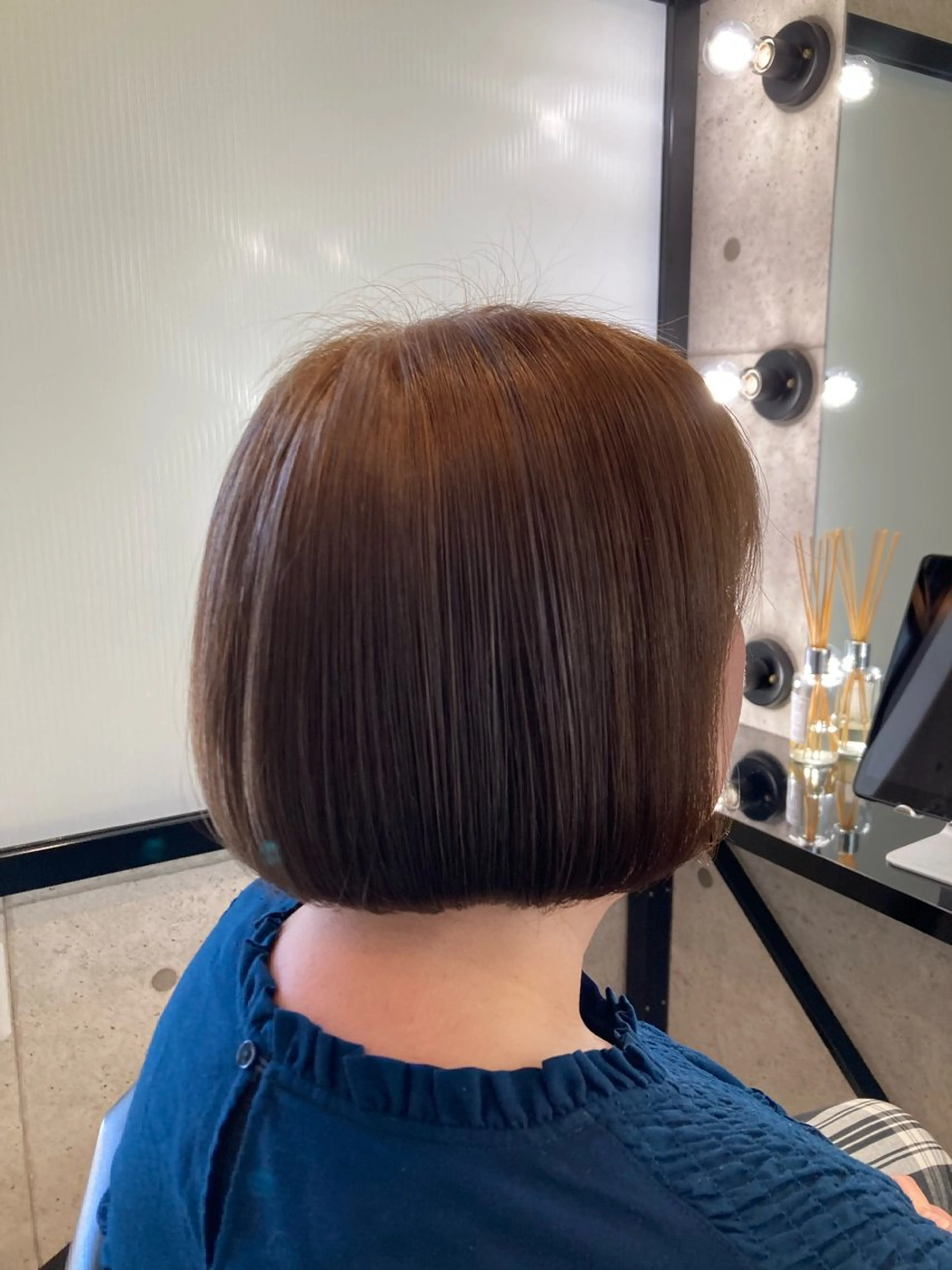 ショート 切りっぱなしボブ ボブ カット ヘアカラー Alice所属・ワダ マリのヘアスタイル