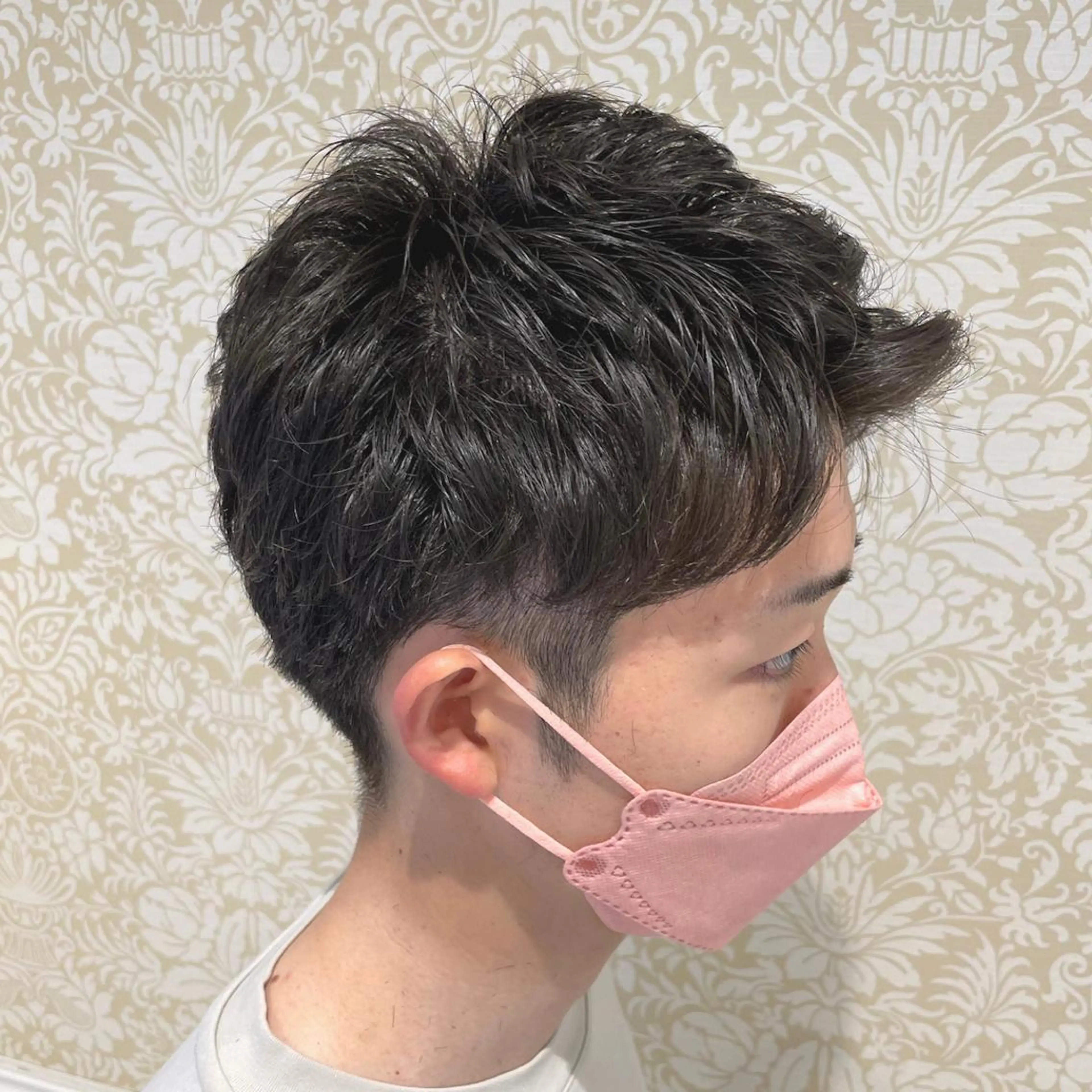 ショート パーマ メンズ 髪質改善カラー💎 オオネヨシナリのヘアスタイル