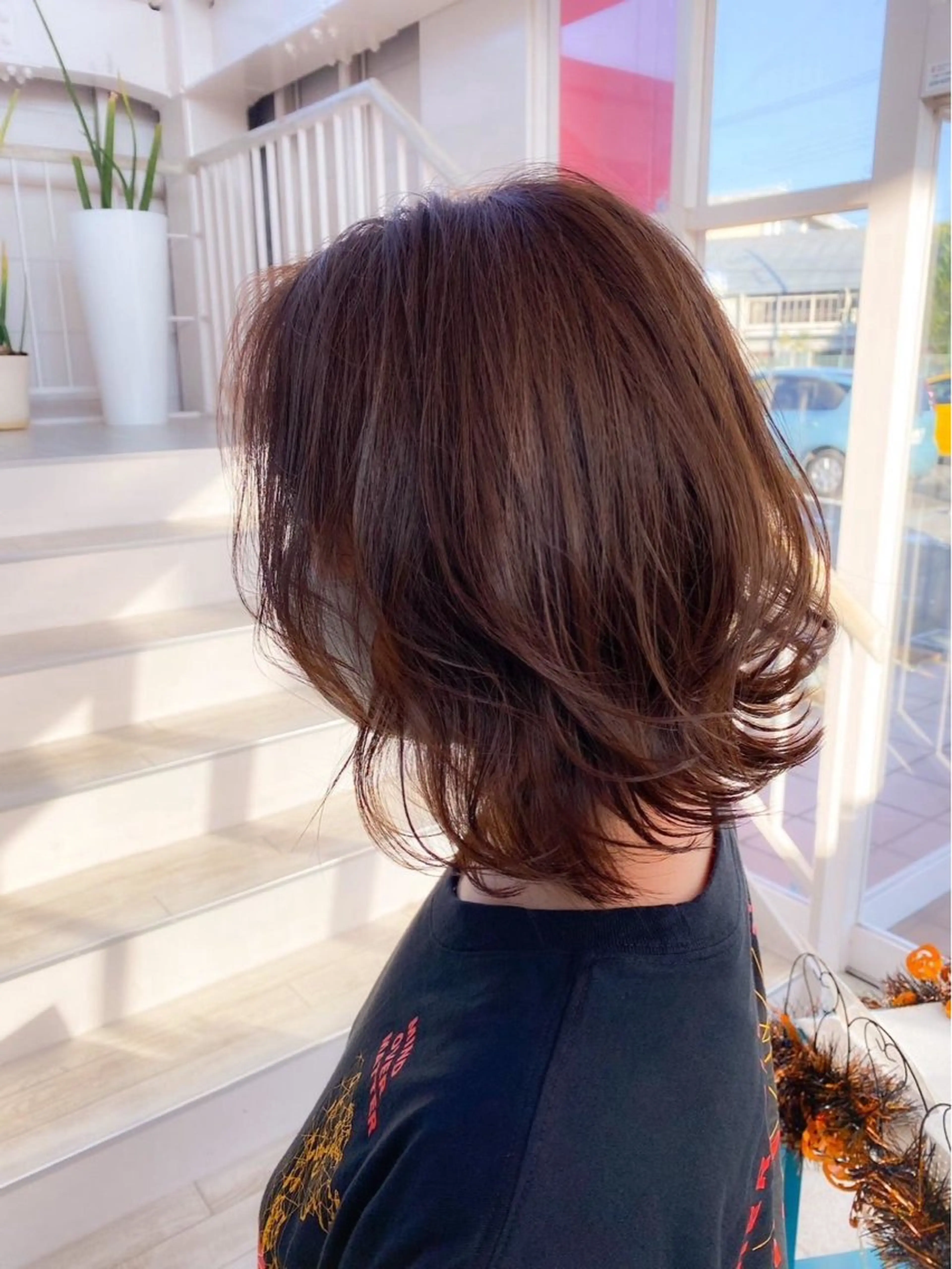 カラー ヘアカラー 磯 青龍のヘアスタイル