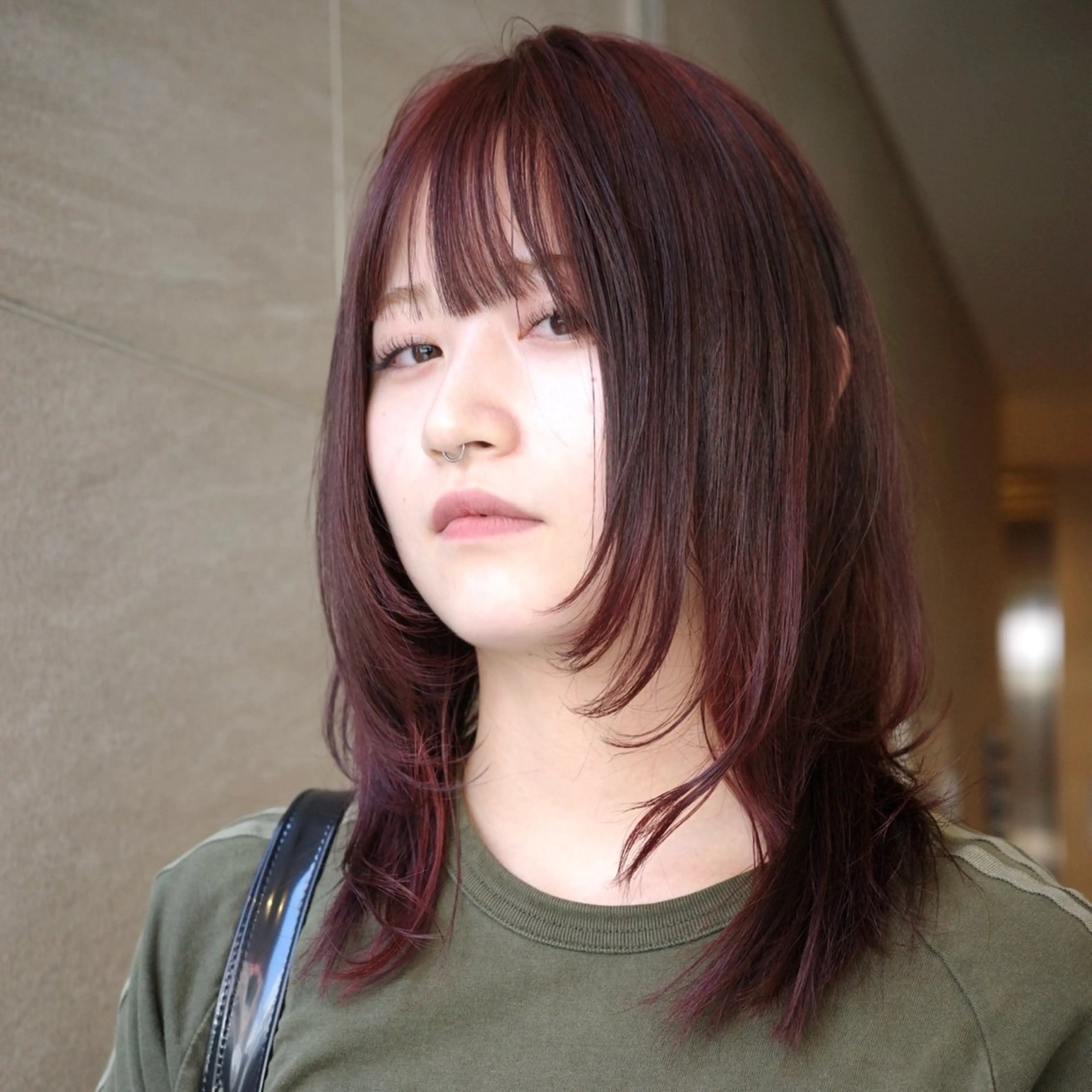 ミディアム カラー ヘアカラー トリートメント ヘアセット Hair & make Lamp所属・梅田のブリーチ特化 美容師KAI🥰のヘアスタイル