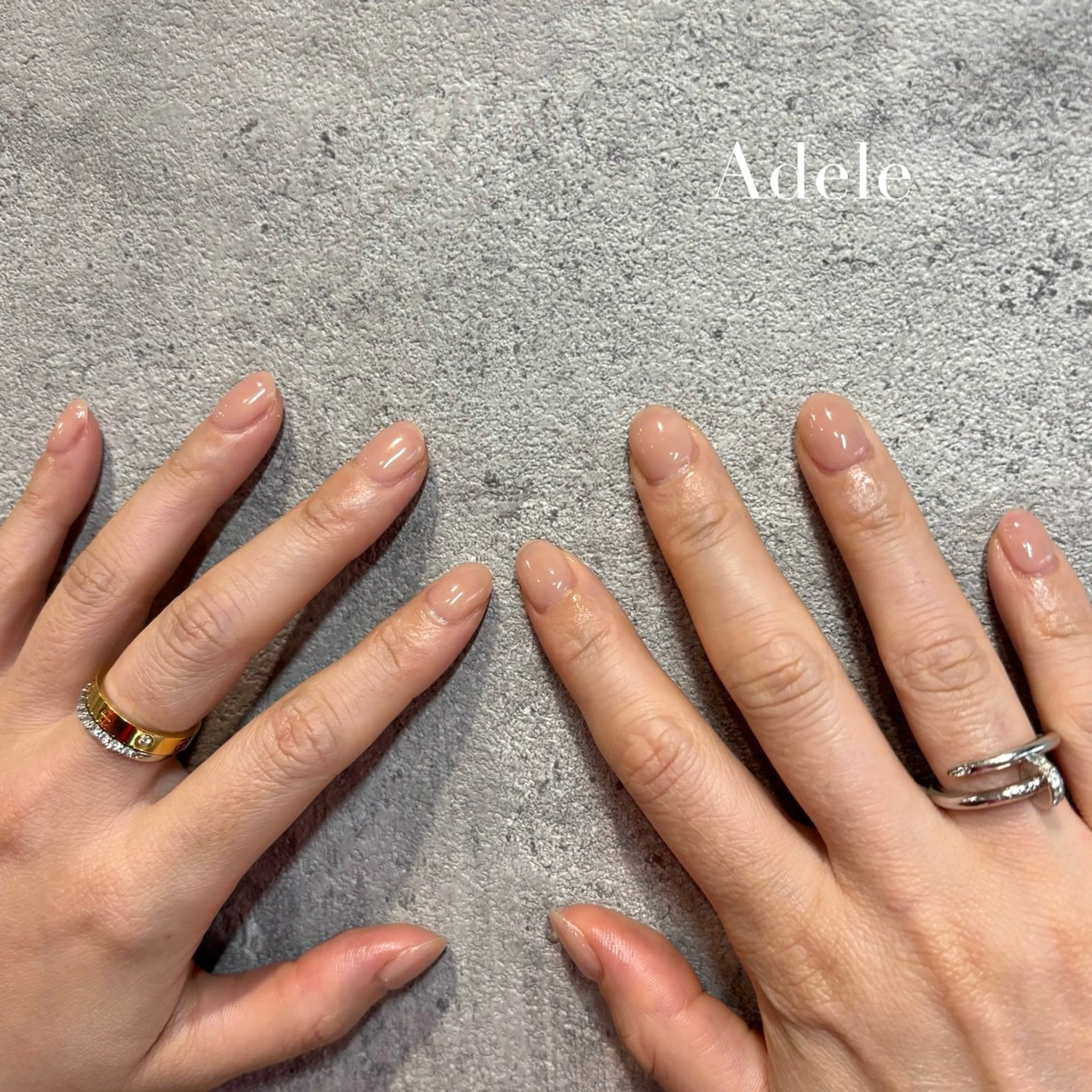 ネイル ラメ(グリッター) ワンカラーネイル ハンドネイル Adele saraのネイルデザイン