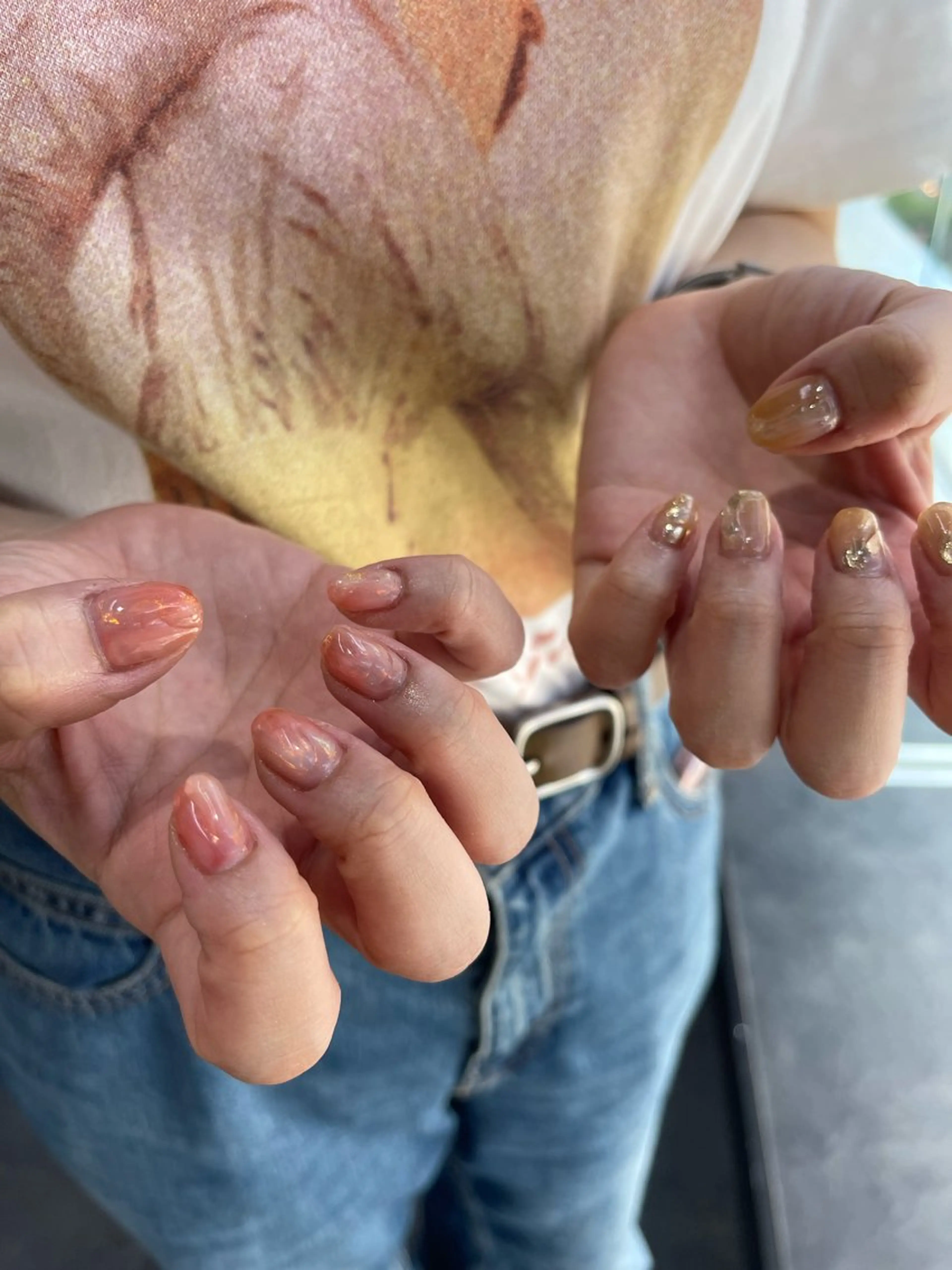 ネイル フレンチネイル マグネットネイル ニュアンスネイル ワンカラーネイル ハンドネイル GRANDE大須 Cecil💜のネイルデザイン