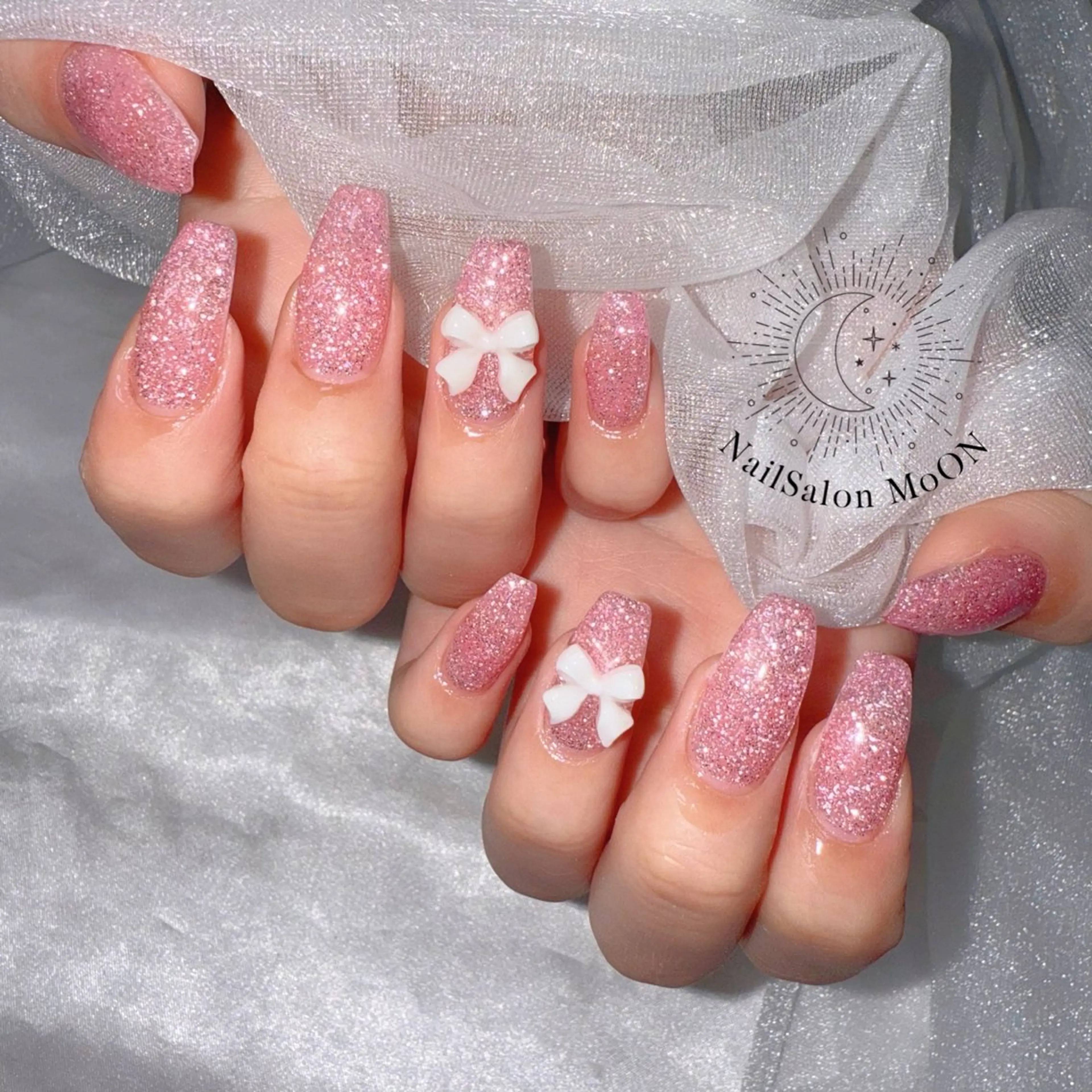 ネイル フラッシュネイル ラメ(グリッター) ハンドネイル ハンドケア MoON...❤︎ MeGuのネイルデザイン