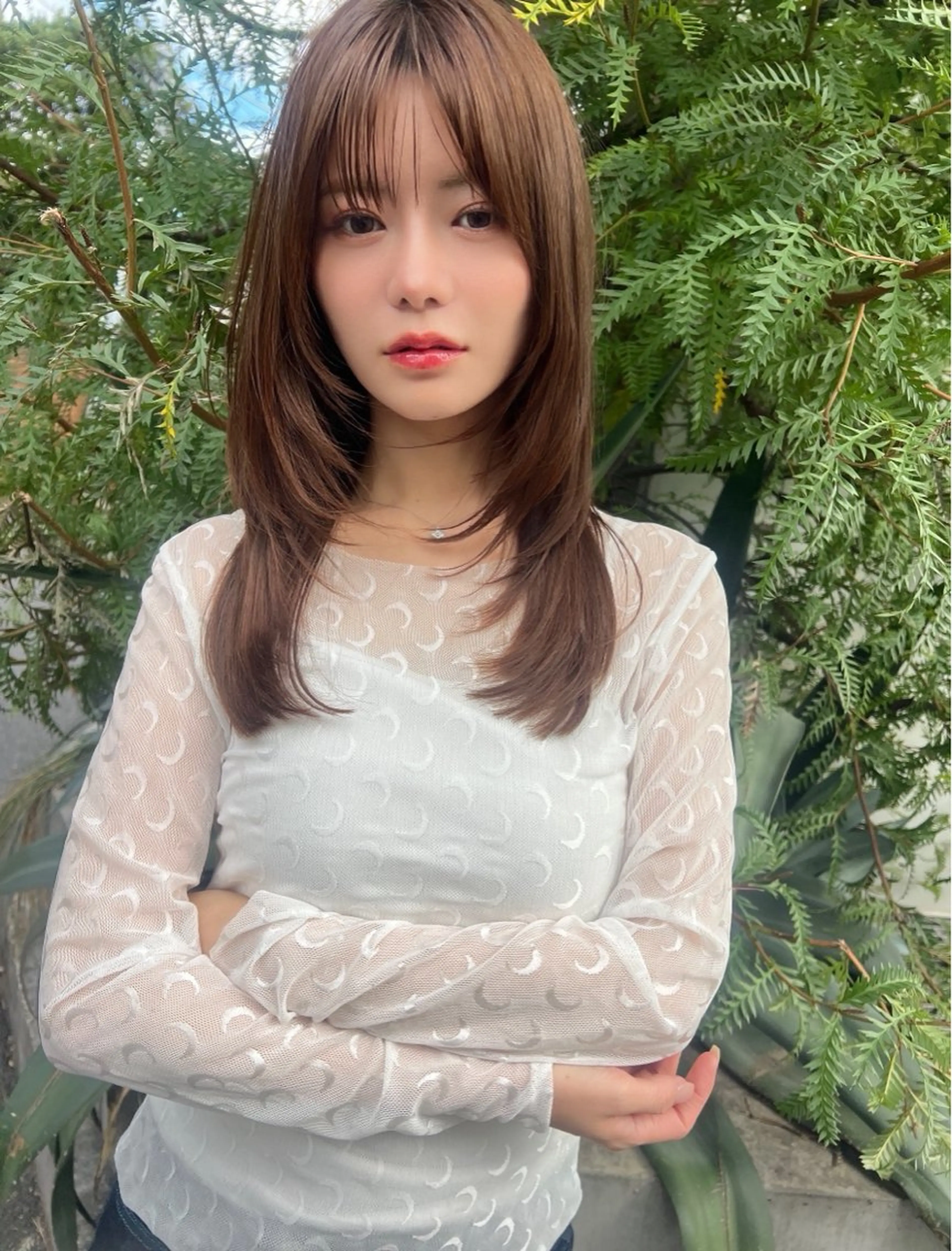 セミロング カラー ヘアアレンジ ヘアカラー トリートメント ヘアセット 🌿レイヤー/透明感 艶🌿TATSUKIのヘアスタイル