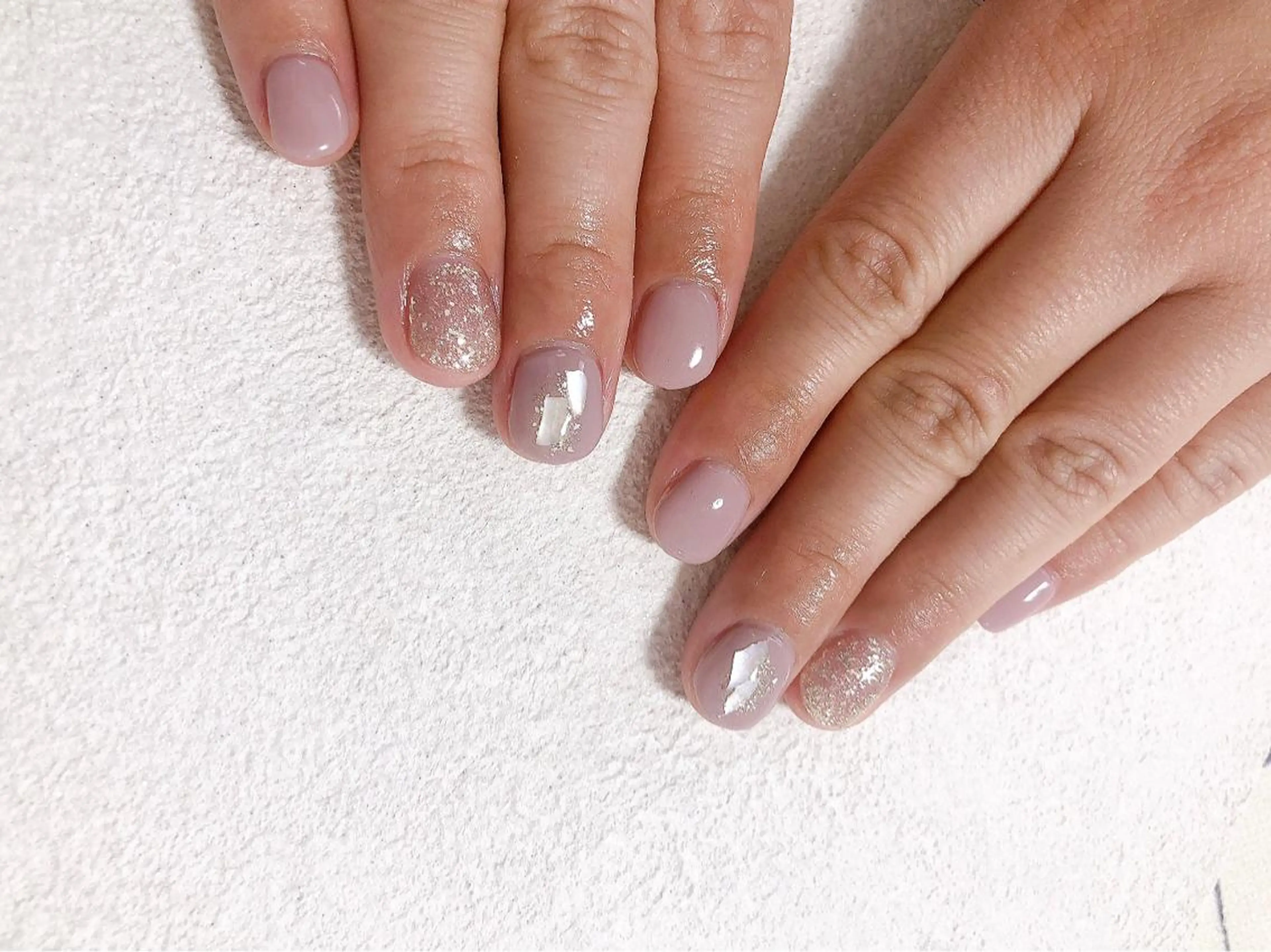 ネイル フレンチネイル ジェルネイル 韓国ネイル ラメ(グリッター) メンズネイル Mogu nail 二子玉川のネイルデザイン