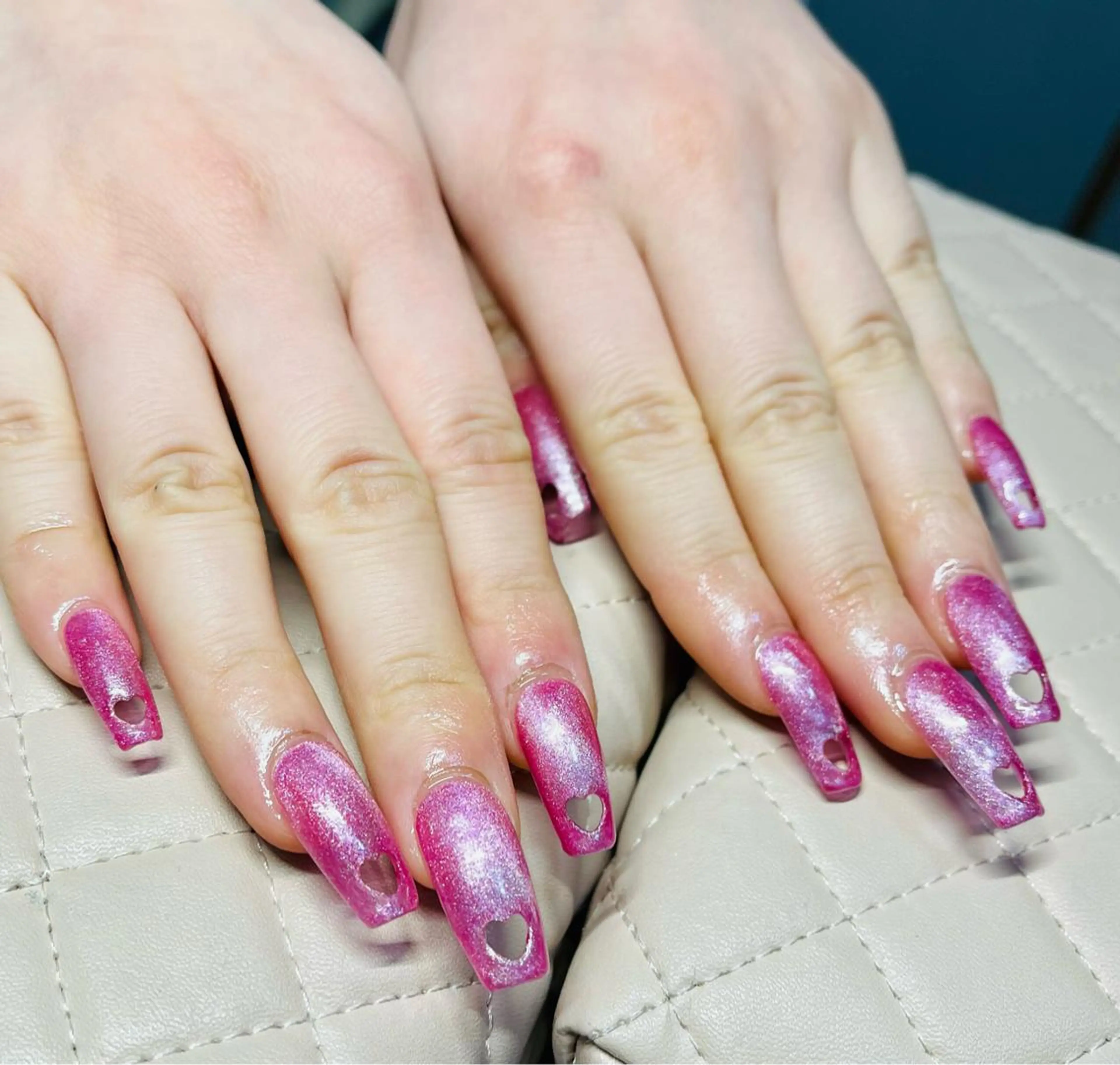 ネイル ハート ネイルチップ ハンドネイル goldgleams ちなのネイルデザイン