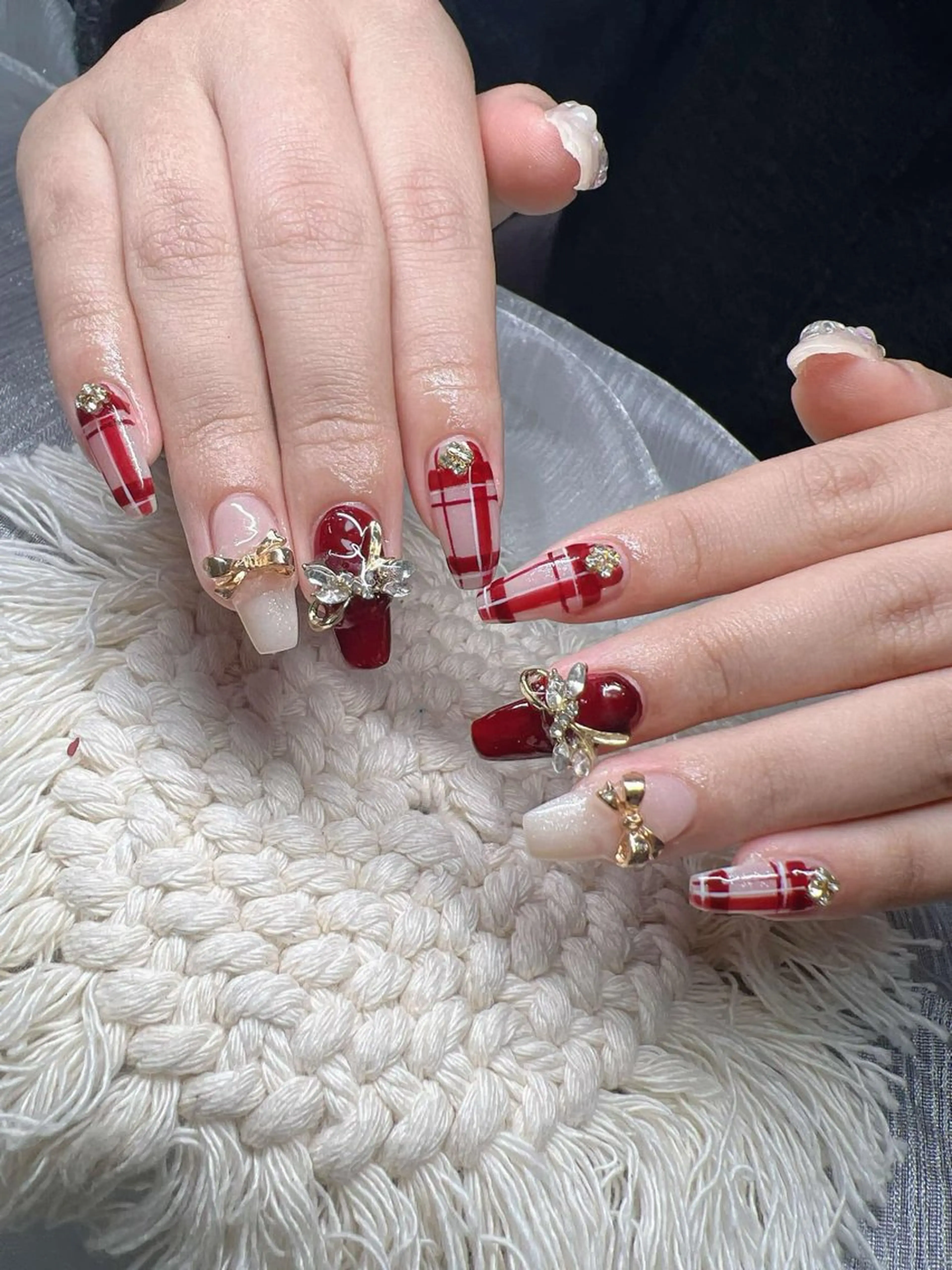 ネイル 長さ出し グラデーション キラキラネイル マグネットネイル ミラーネイル Lee Nails チップ長さだし専門店のネイルデザイン