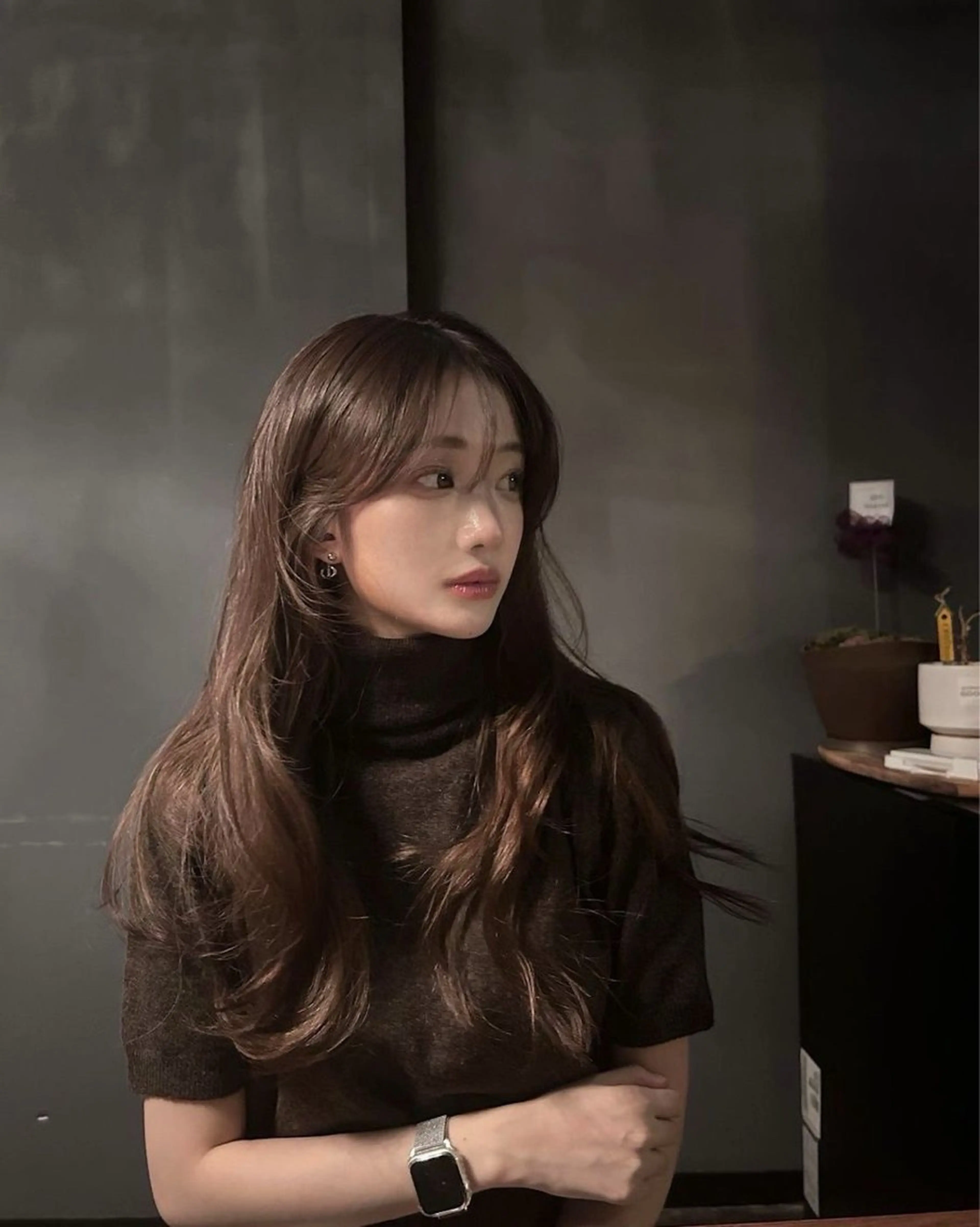 ミディアム カラー カット ヘアカラー トリートメント ヘアセット ブリーチなし🤍透明 感カラー🤍しゅうじのヘアスタイル