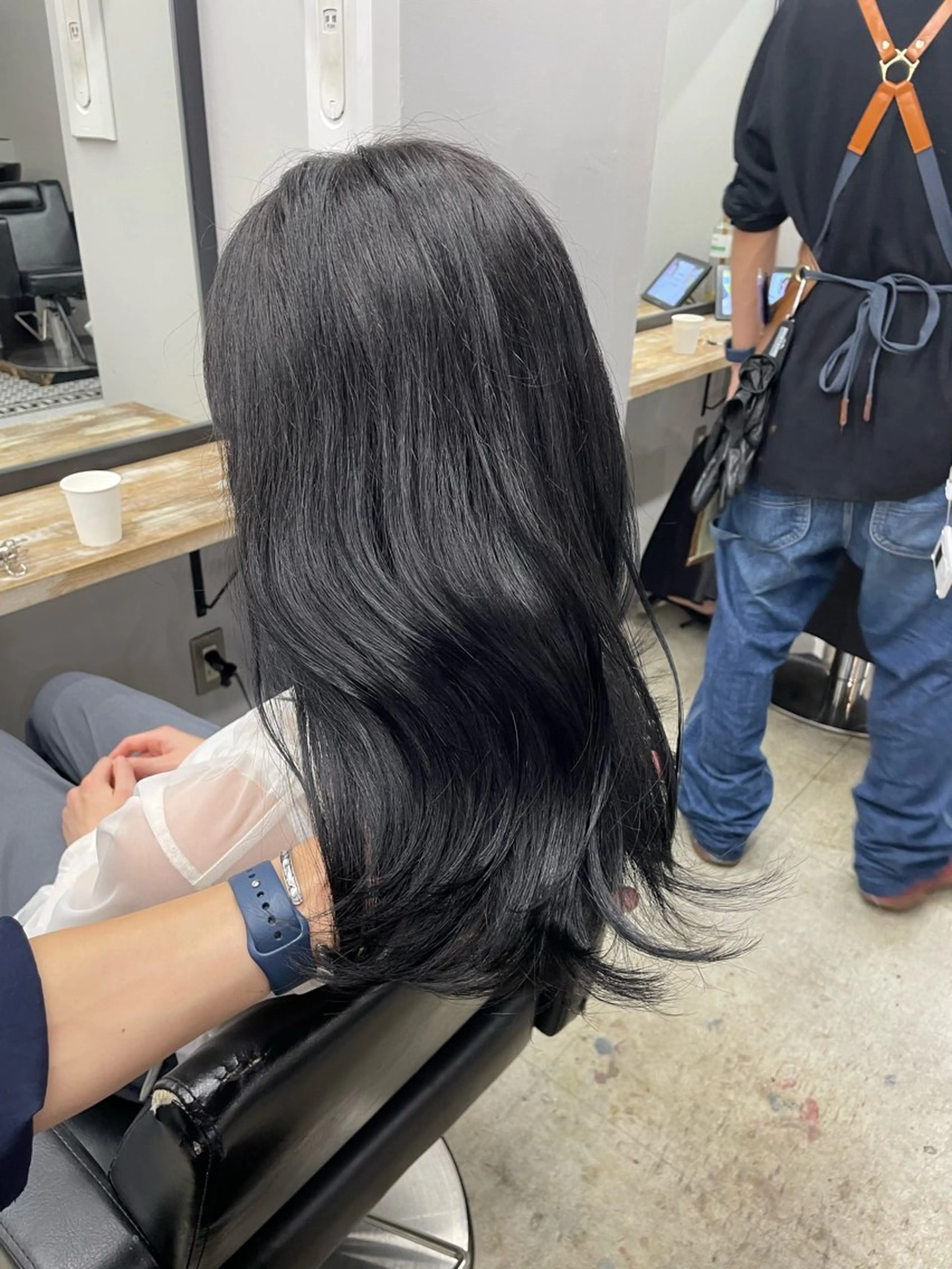 ロング カラー 新宿/韓国ヘア/ 髪質改善ストレートのヘアスタイル