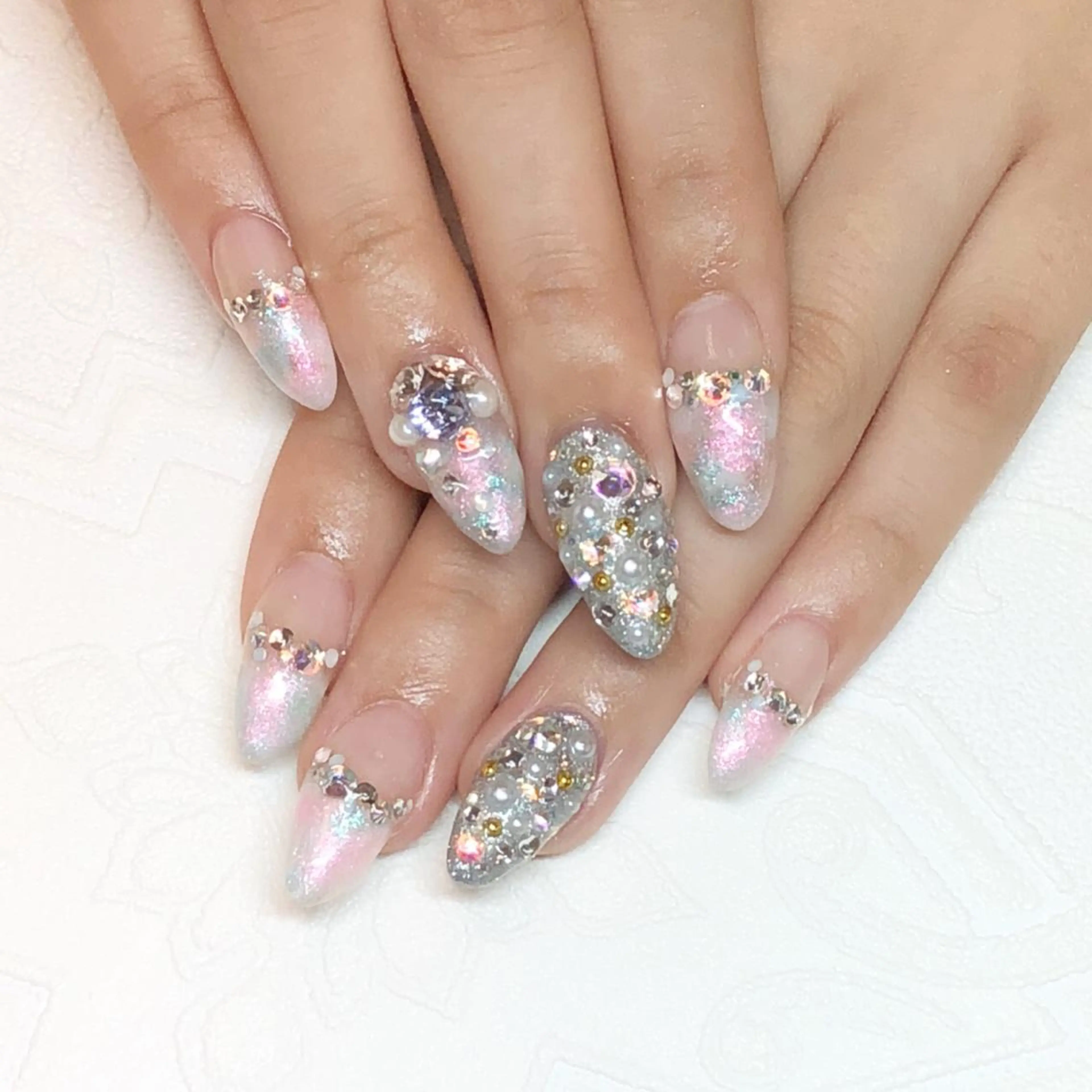 ネイル 大理石ネイル(マーブル) スカルプネイル KIREIE NAILSのネイルデザイン