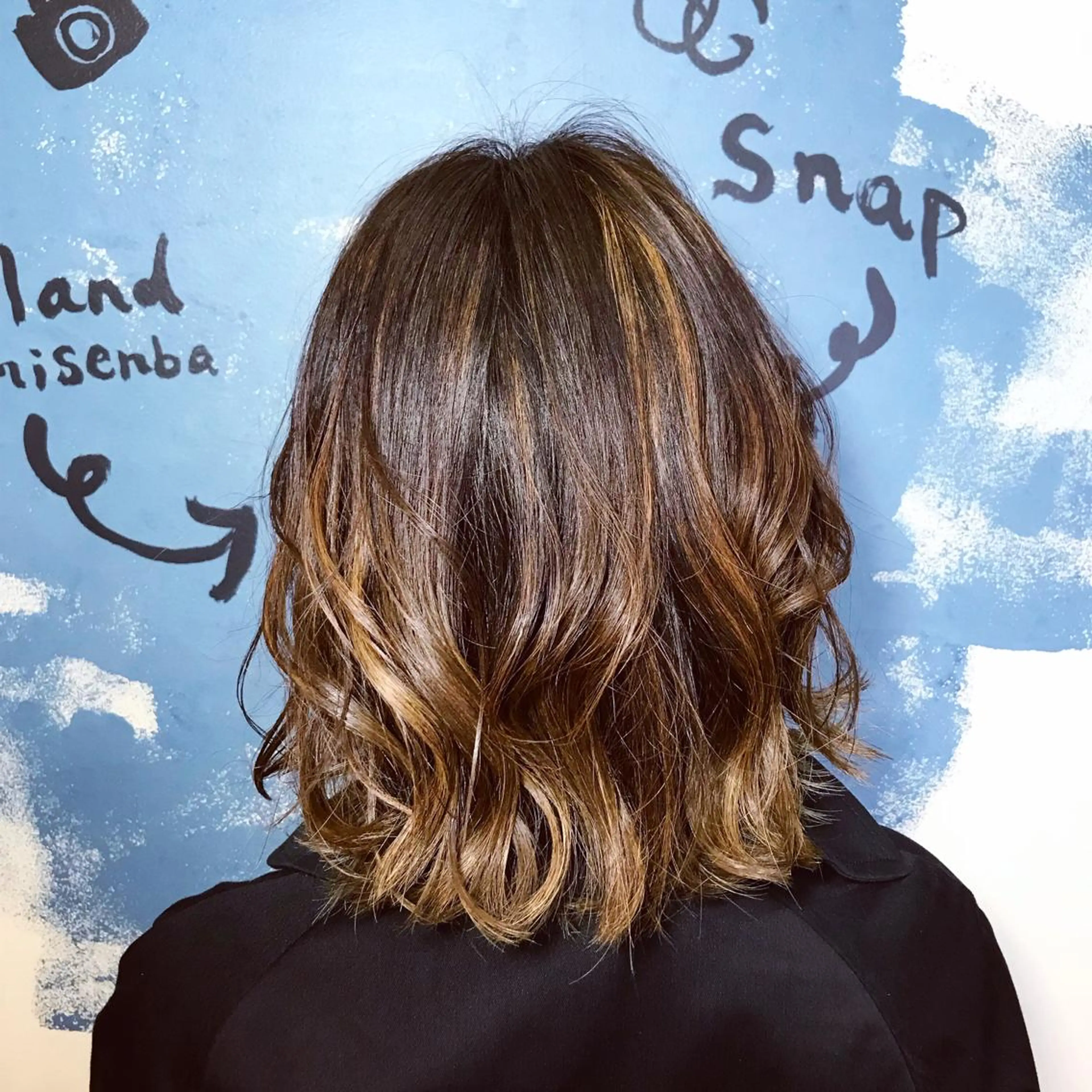 ミディアム カラー ヘアアレンジ ハイライトカラー ボブ ハイライト ace share salon所属・桑原 祥のヘアスタイル