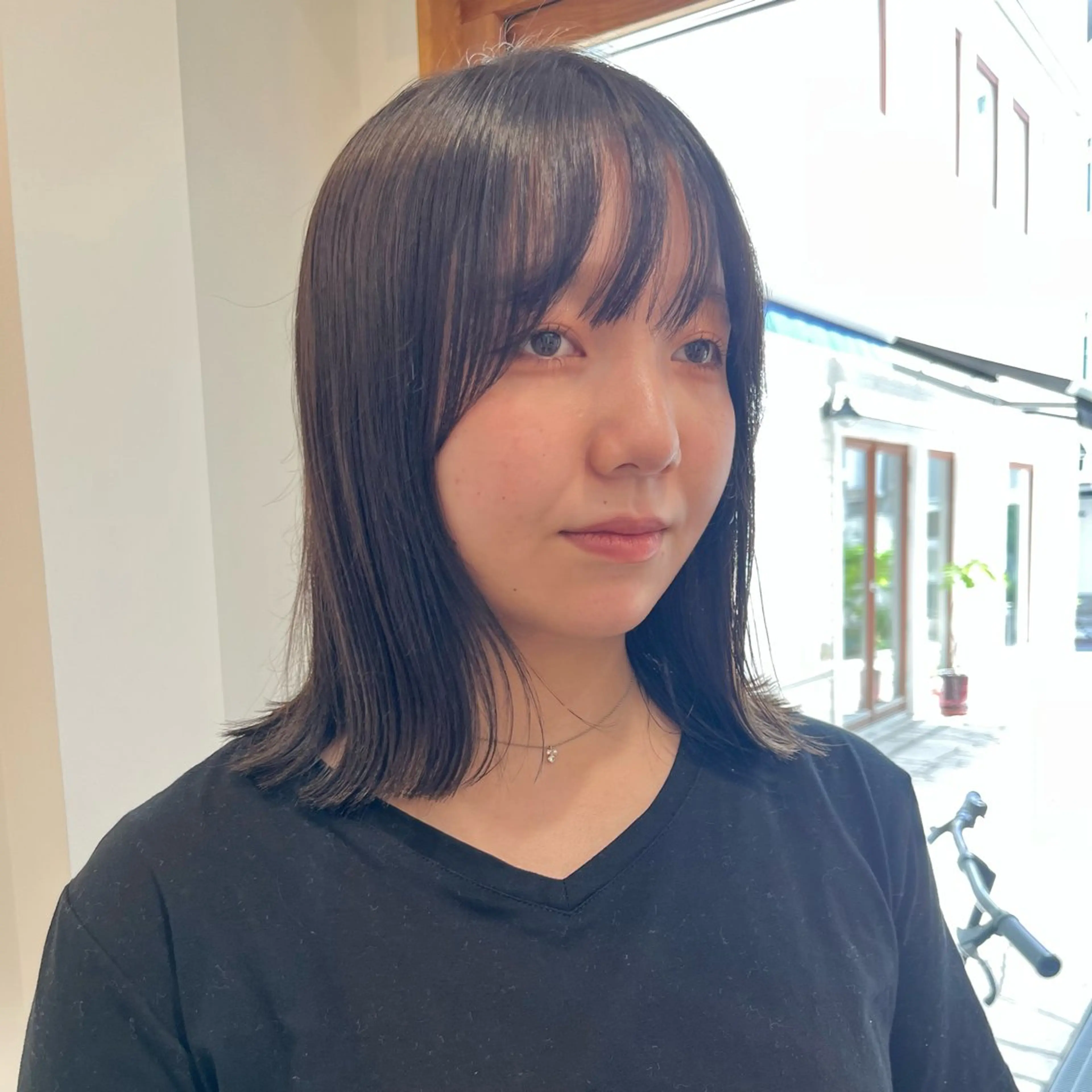 ミディアム ボブ カット ヘアカラー トリートメント 無料カットモデル‪✨ ✂️Nanami🌷のヘアスタイル