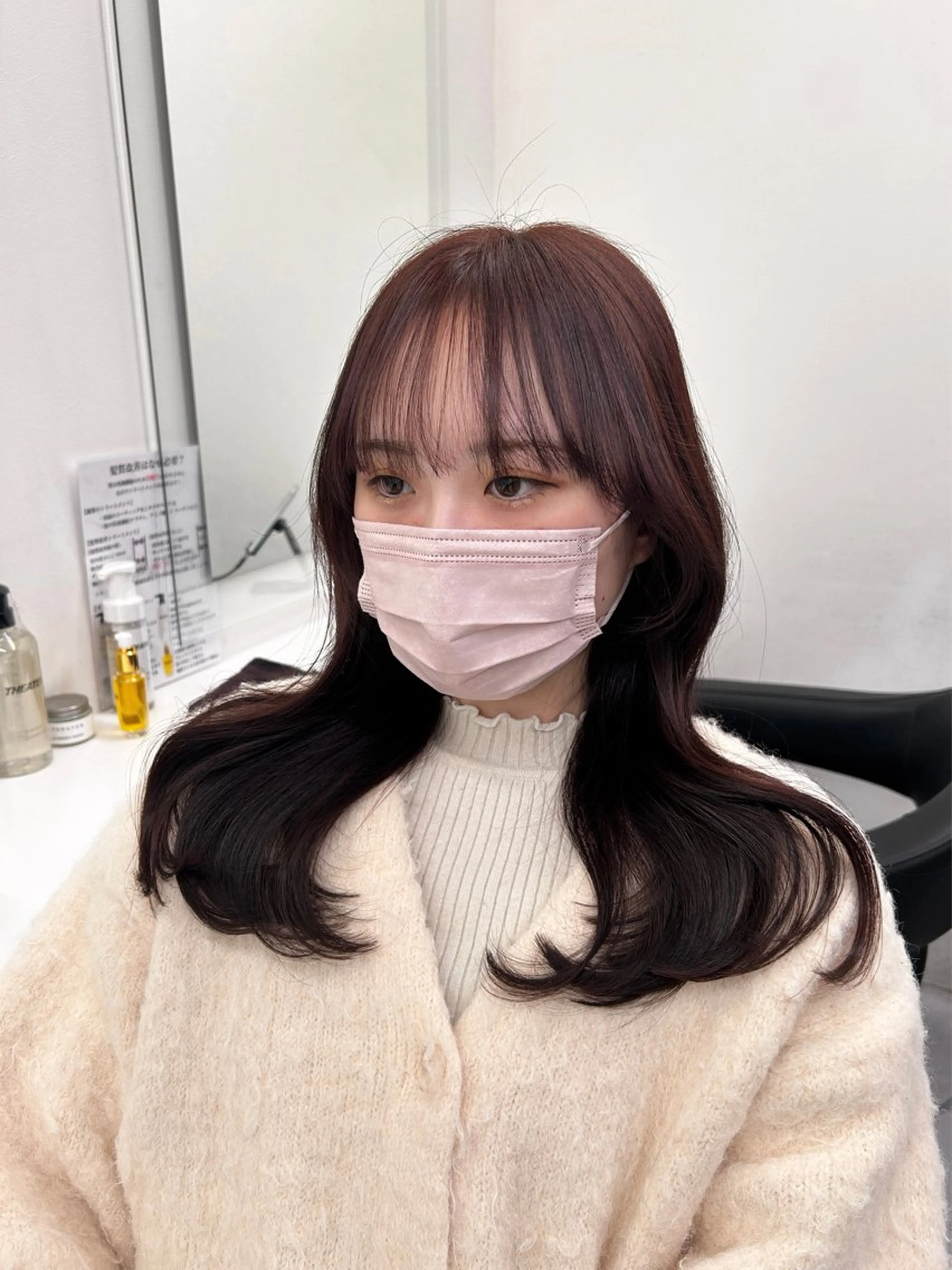 ロング カラー カット ヘアカラー ヘッドスパ ヘアセット 🥯縮毛/レイヤー/ ベージュヘア🥯のヘアスタイル