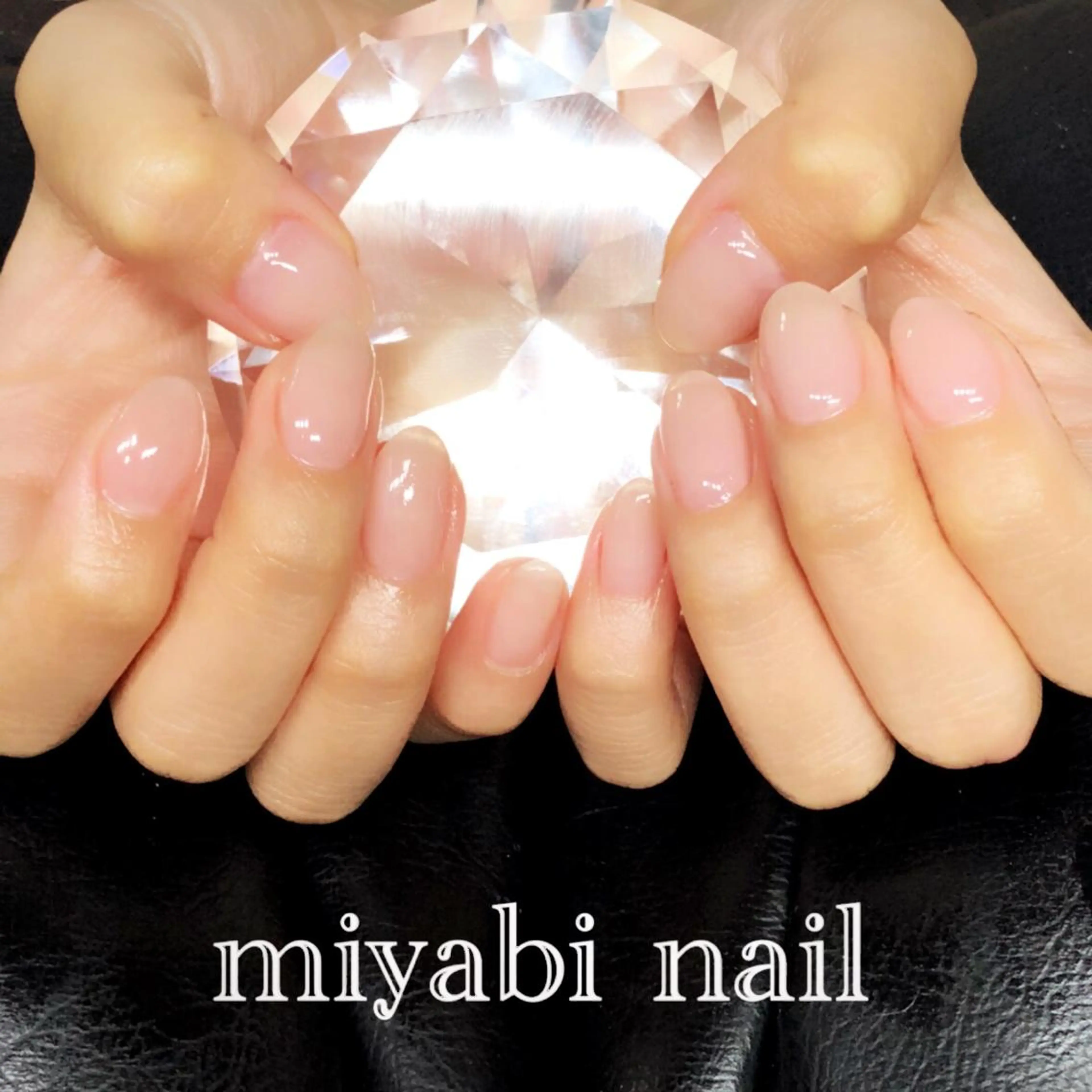 ネイル 長さ出し ジェルネイル オフィスネイル ぷっくりネイル ハンドネイル miyabi nail 桂川駅近くのネイルデザイン