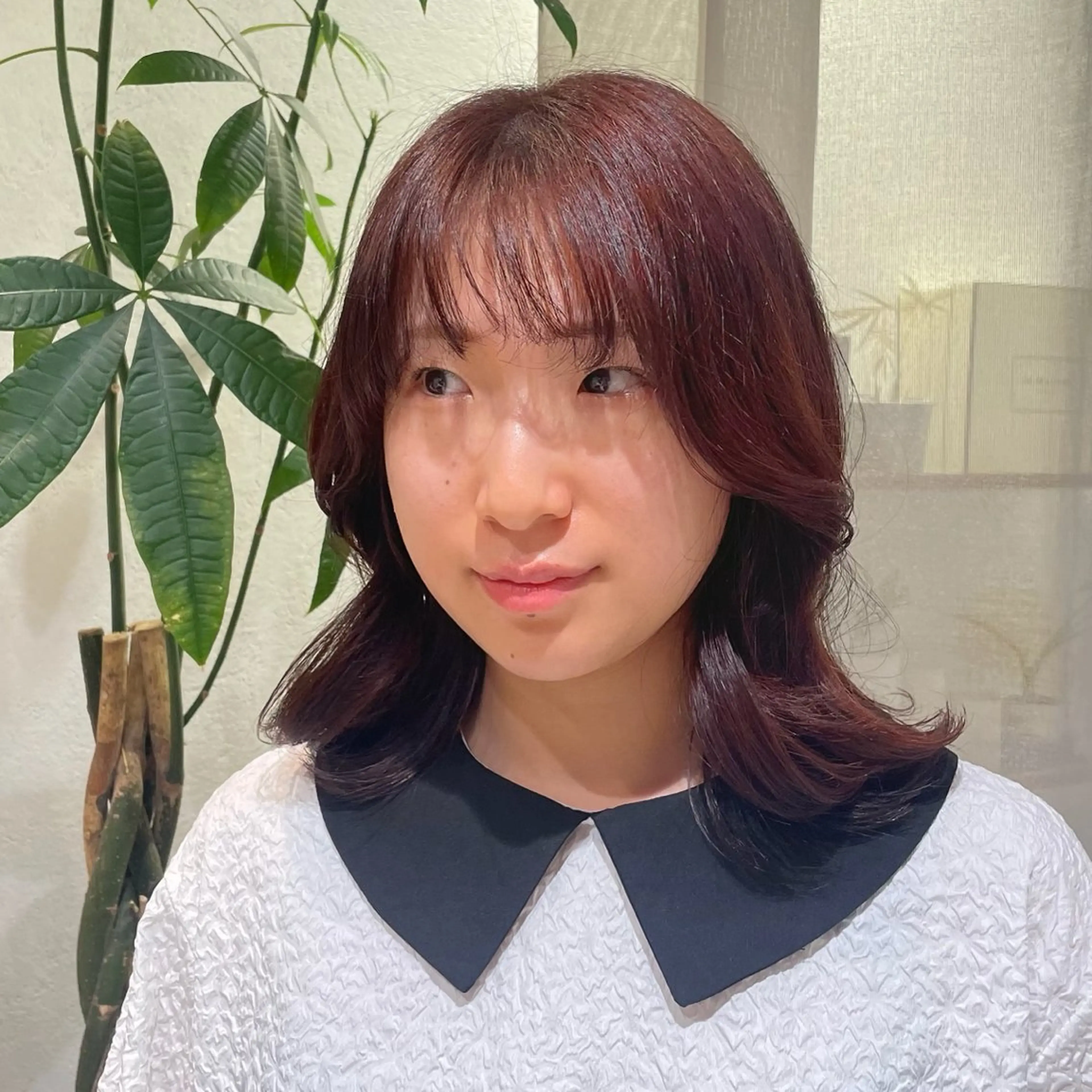 セミロング ヘアカラー ハルカ/暖色カラー/ ブリーチカラーのヘアスタイル