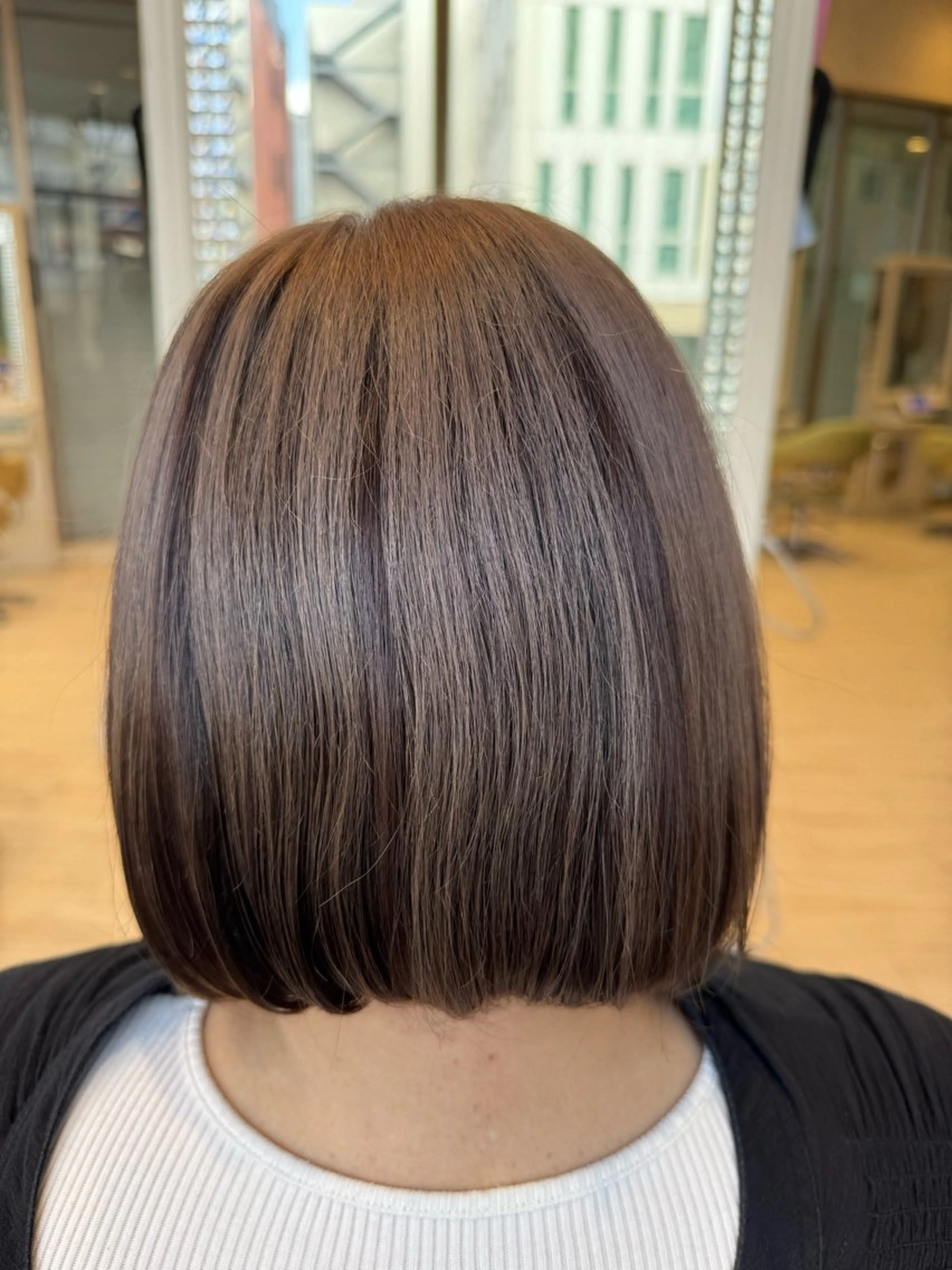 ミディアム ヘアカラー 松尾 怜奈のヘアスタイル