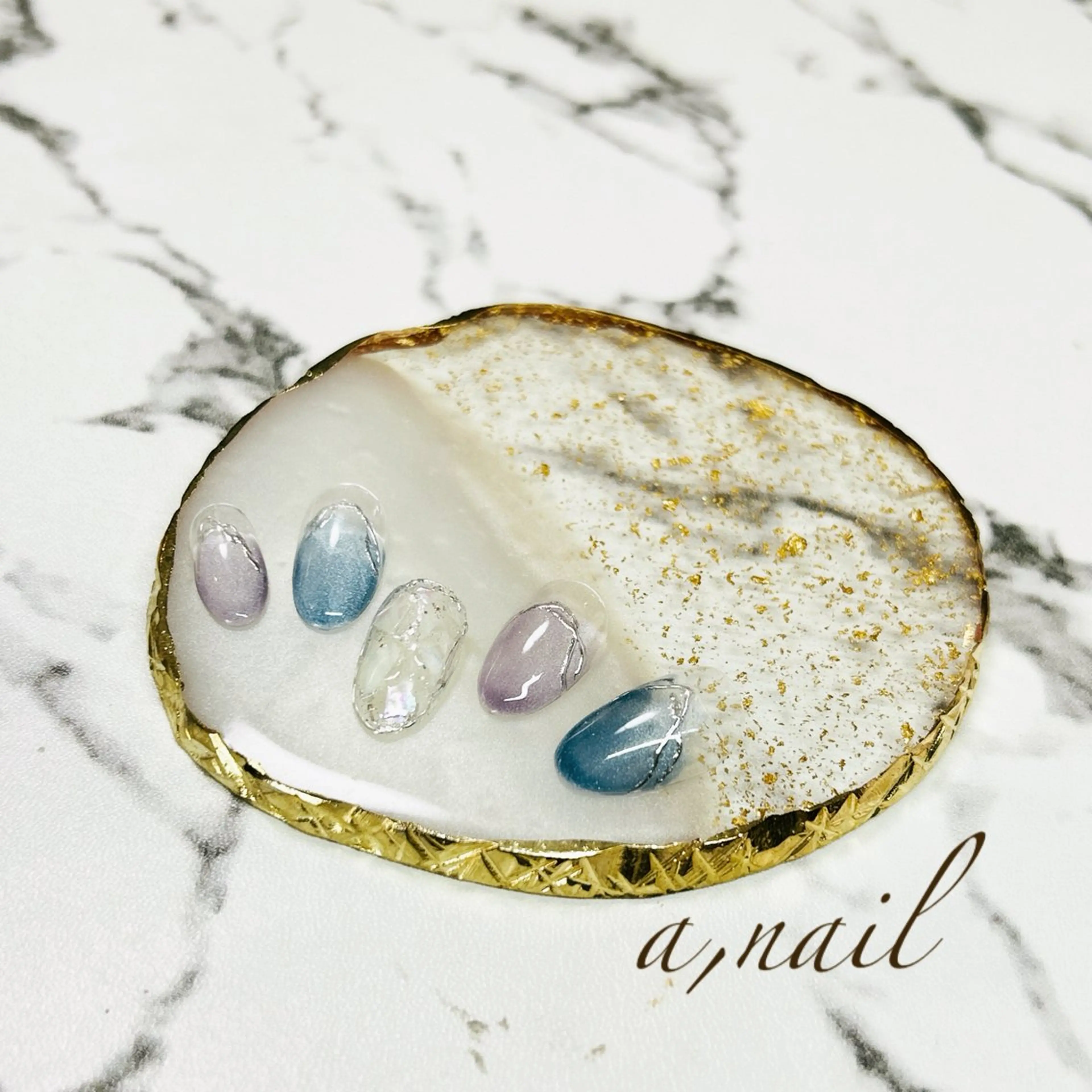 ネイル フレンチネイル キラキラネイル ラメ(グリッター) マグネットネイル ミラーネイル ハンドネイル ネイルサロン エーネイルのネイルデザイン