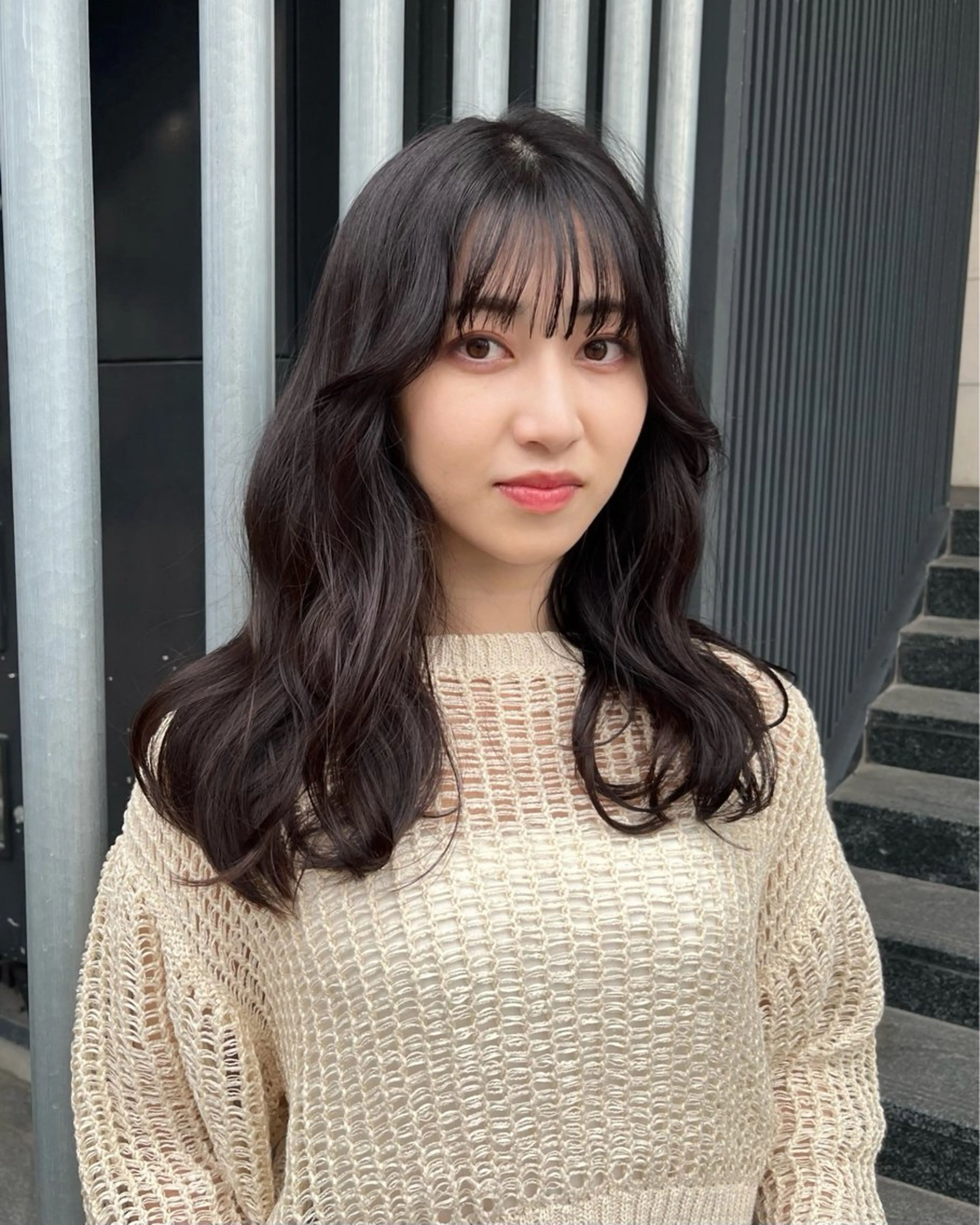 ミディアム カラー 透明感カラー カット ヘアカラー 伊佐治 夕芽のヘアスタイル