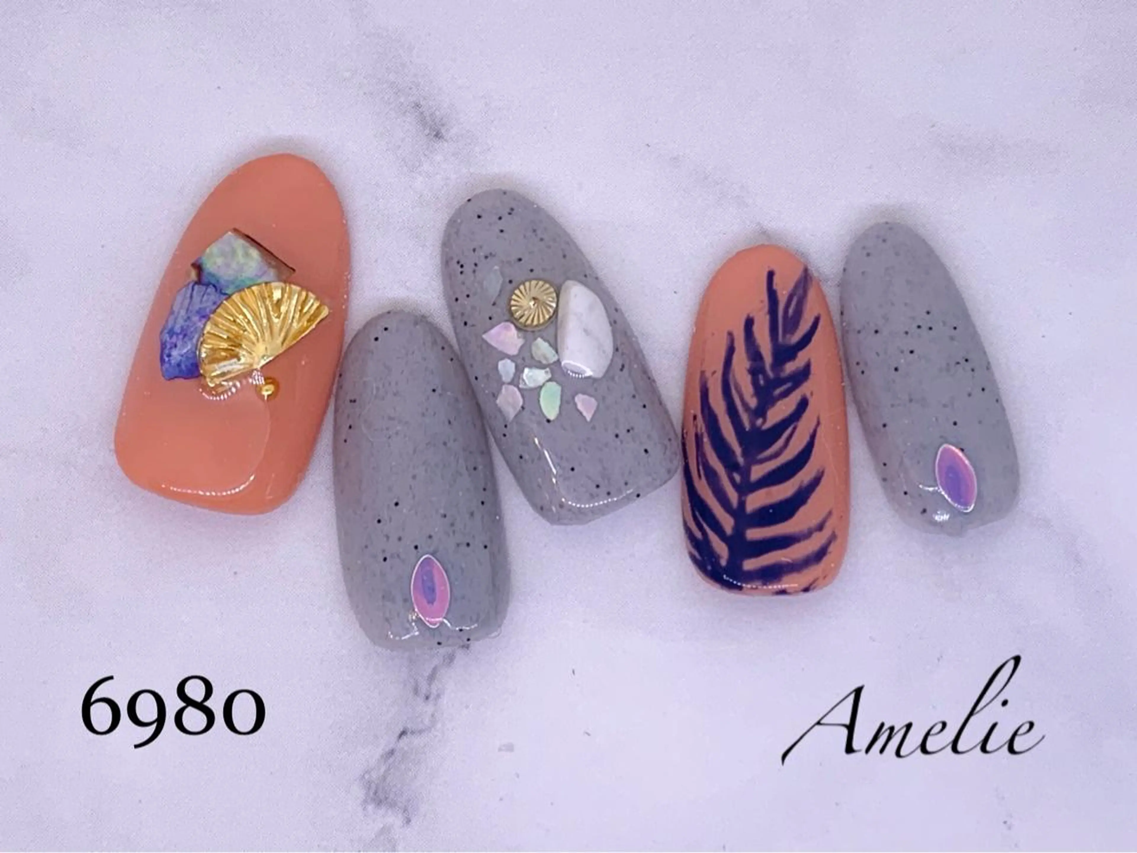 ネイル ハンドネイル いちじゅう あおいのネイルデザイン