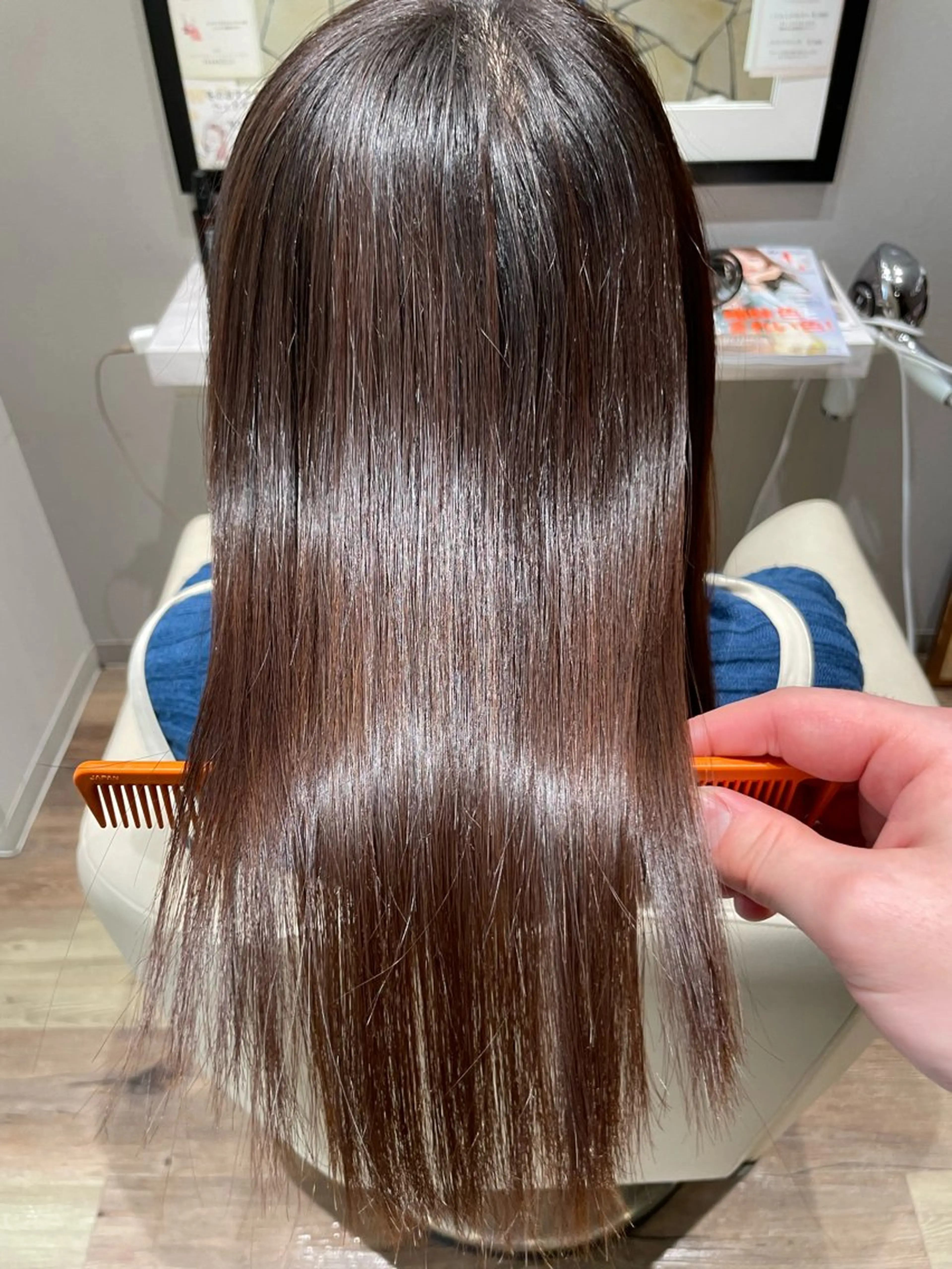 ロング パーマ ヘッドスパ k-twoたき✨艶感 カラー／美髪矯正のヘアスタイル