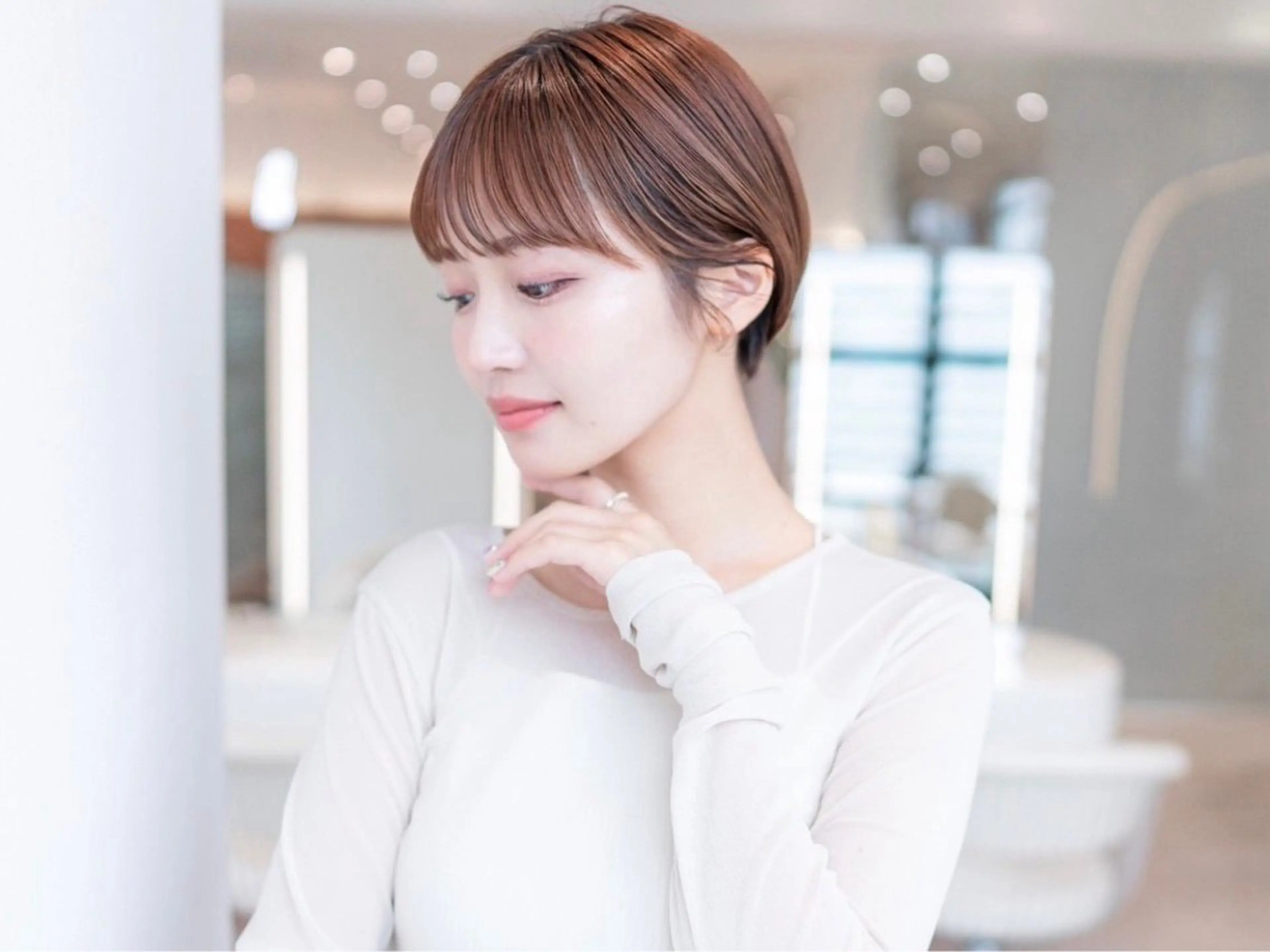 ショート カラー カット ヘアカラー トリートメント 渋谷ボブ/レイヤー ボブ田中航平のヘアスタイル