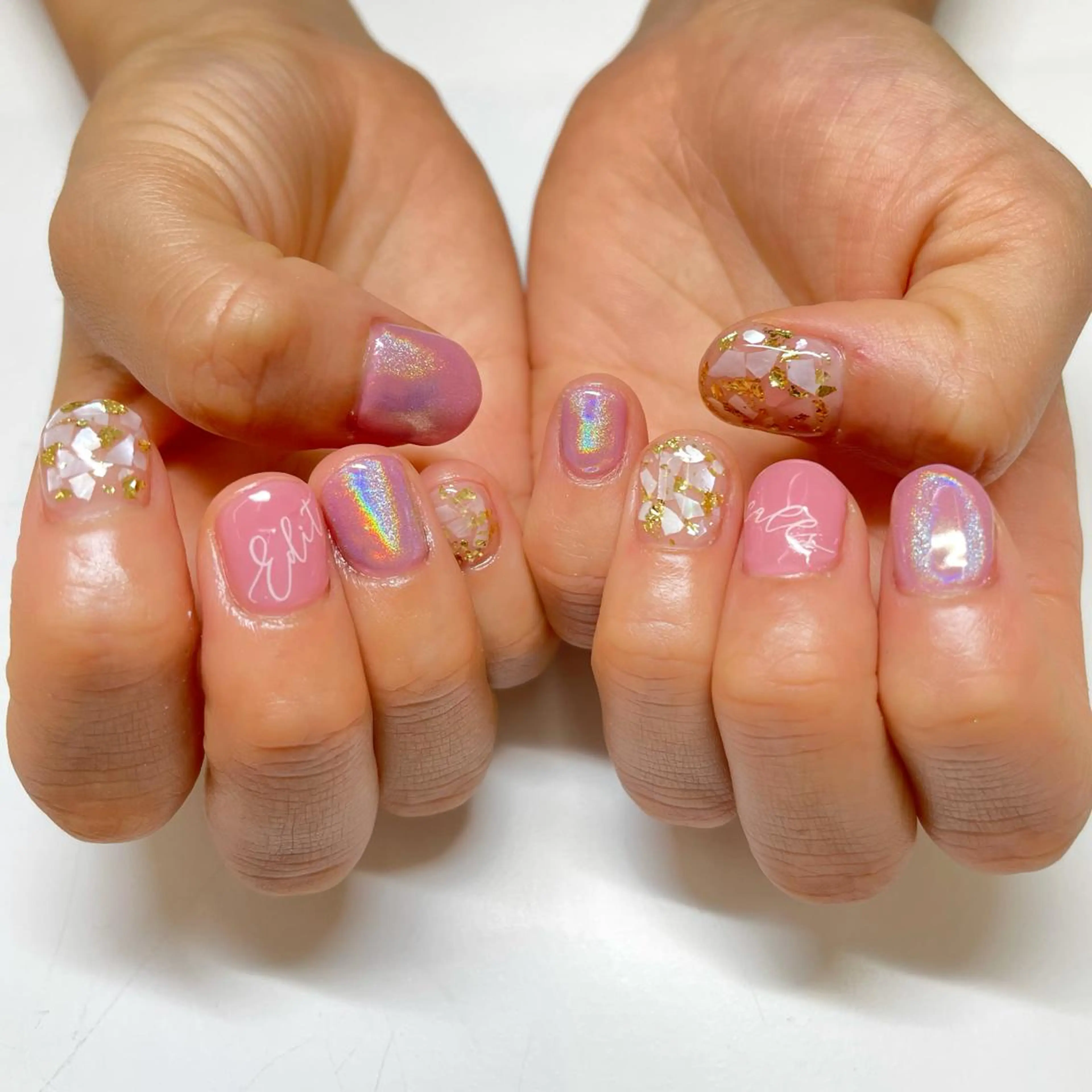 ネイル キラキラネイル 夏ネイル nail Eclat所属・志賀野 美喜のネイルデザイン