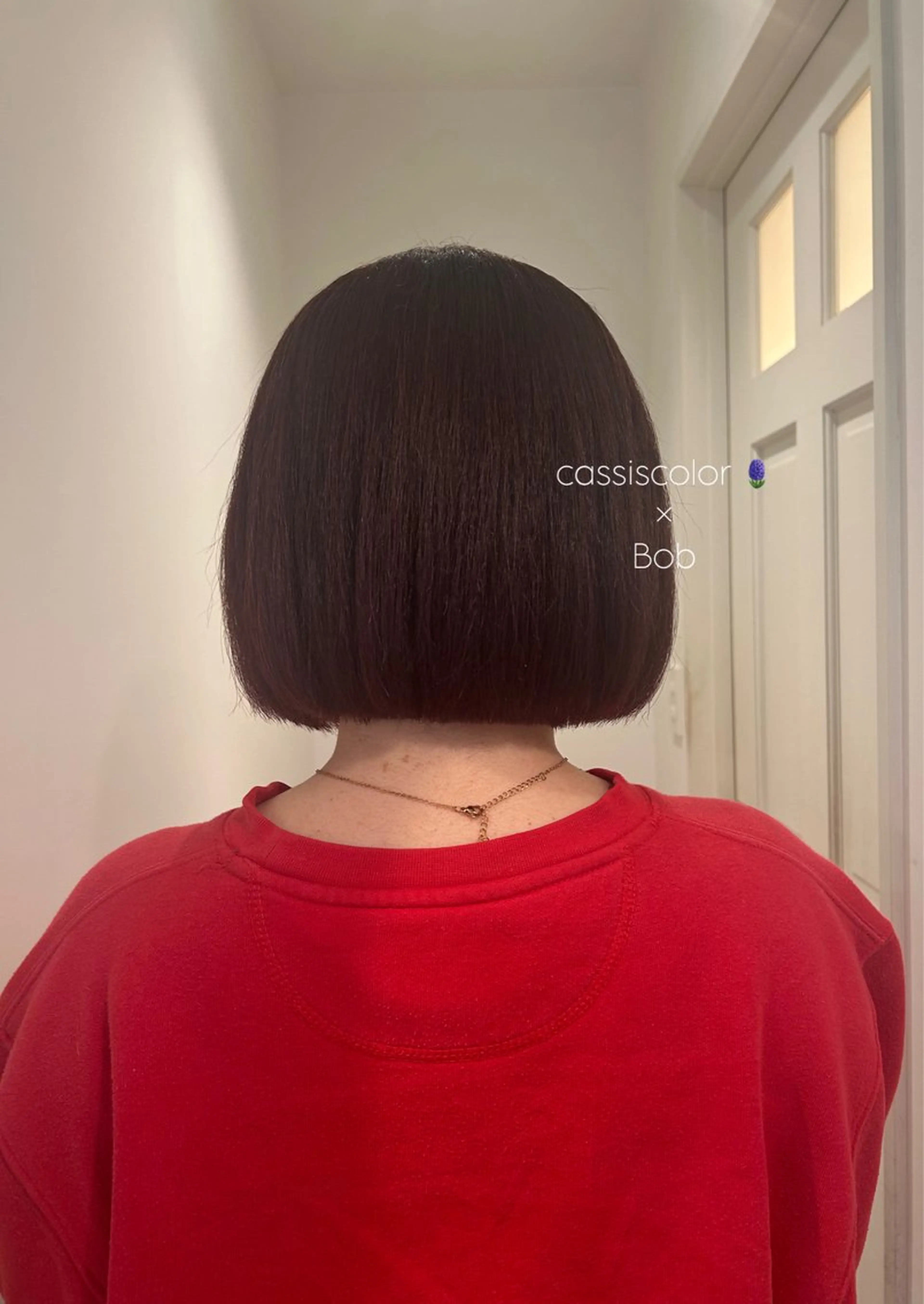 ミディアム カラー ボブ 湯浅 美葉のヘアスタイル