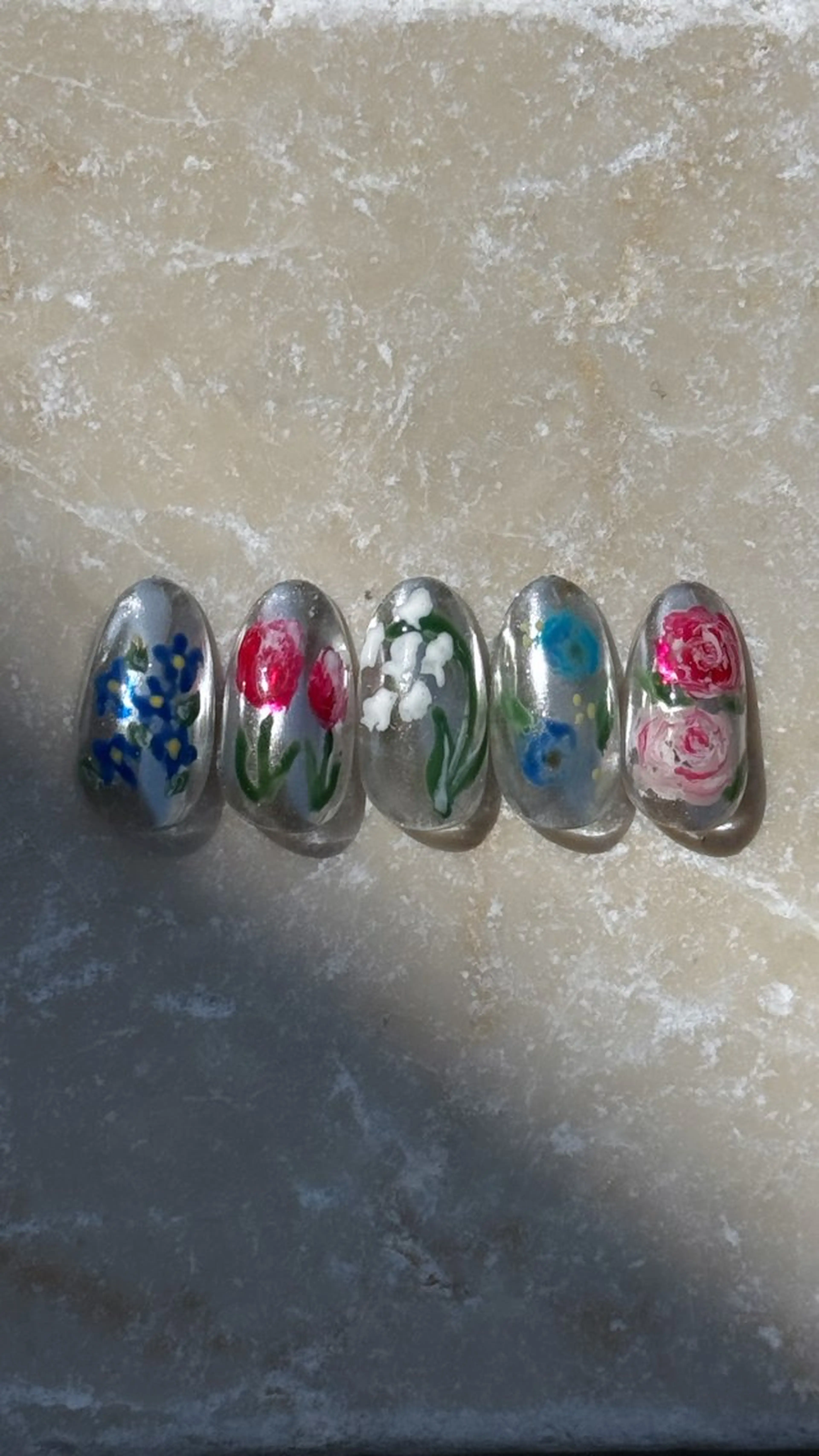 ネイル アートネイル フラワーネイル m o m oのネイルデザイン