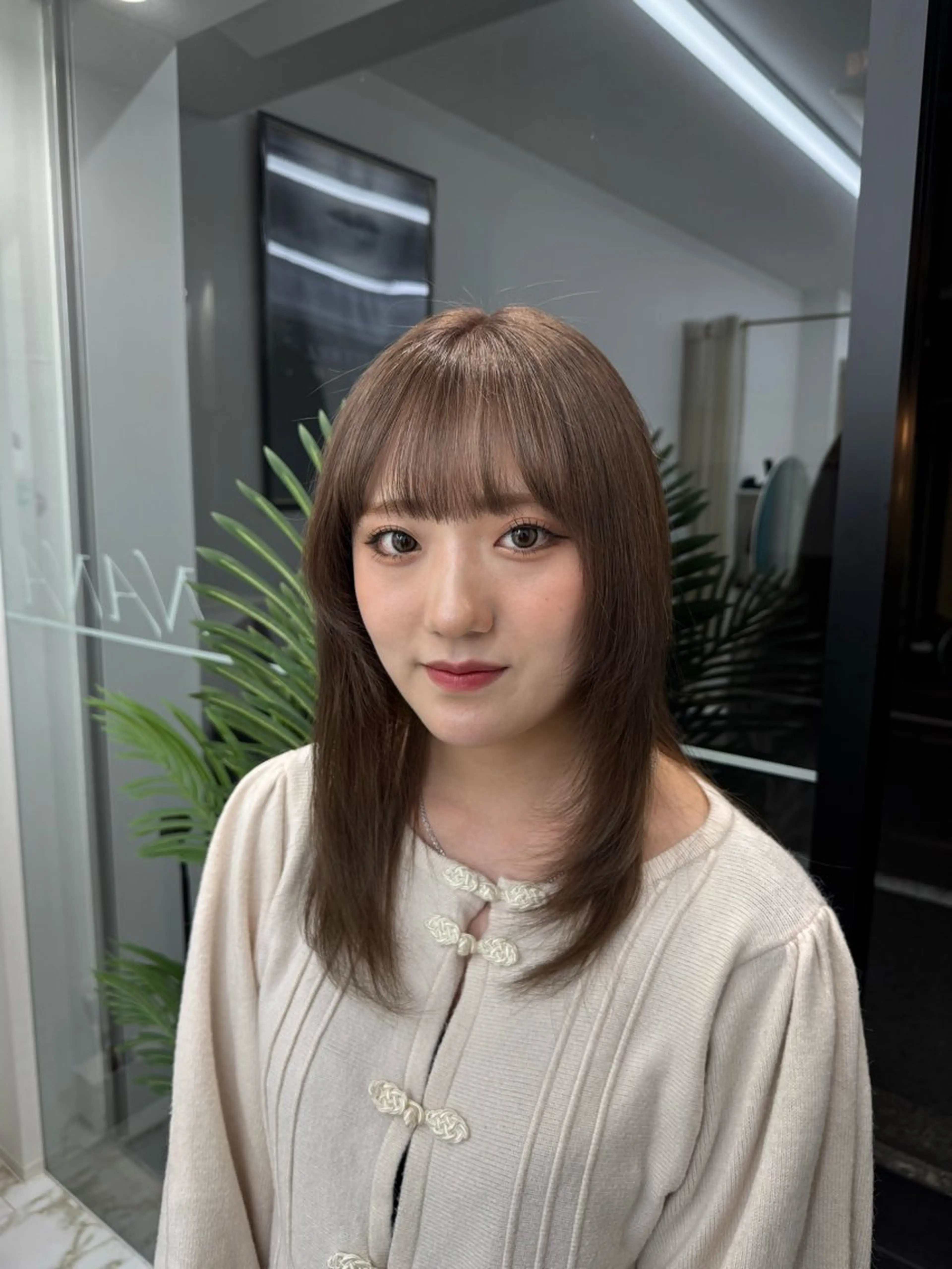 ミディアム カラー ブリーチ ブラウンカラー ヘアカラー Hiroka / NANAのヘアスタイル