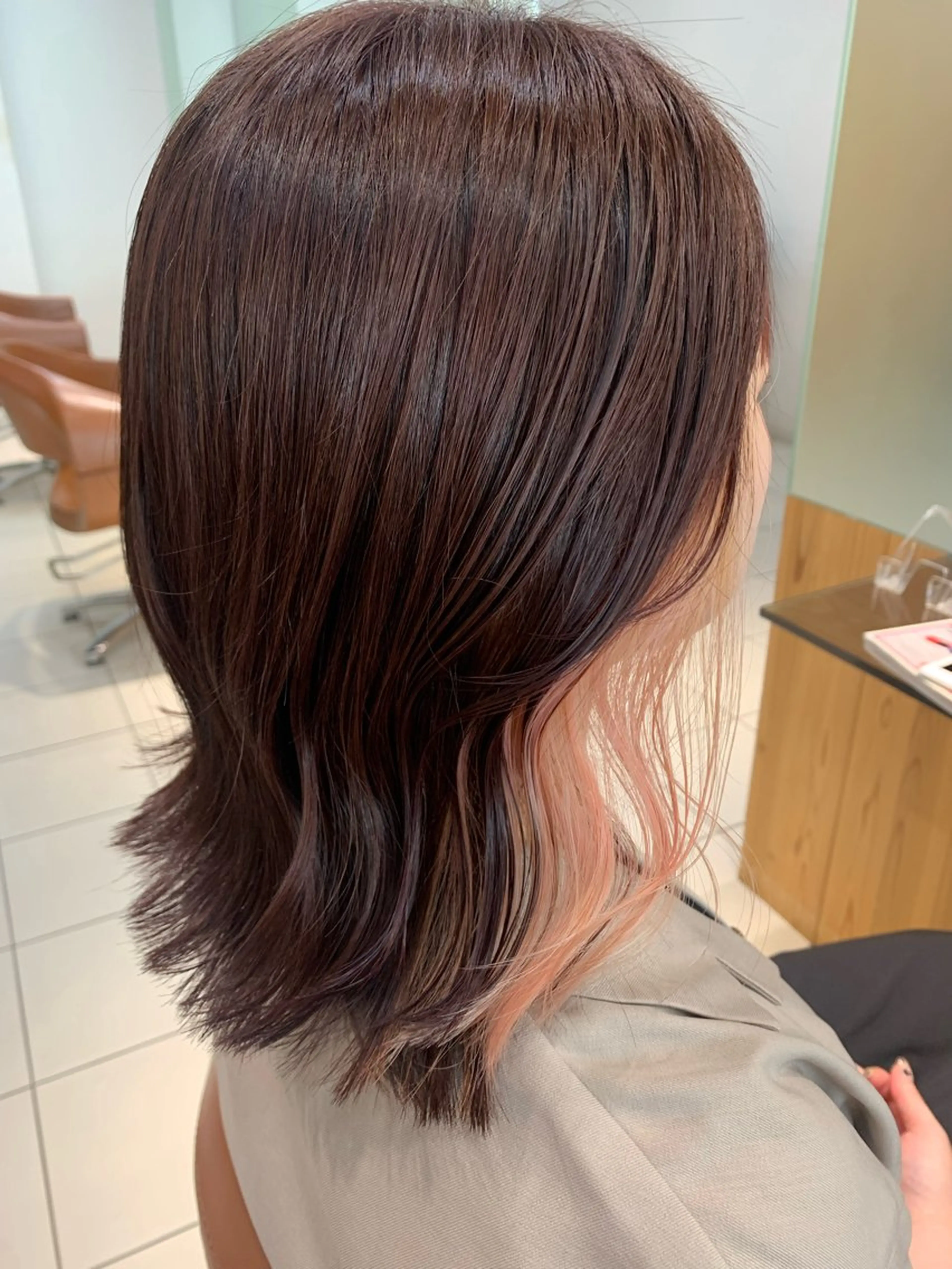 ミディアム CHELSEA神戸所属・MORISAKI ✂︎縮毛矯正のヘアスタイル