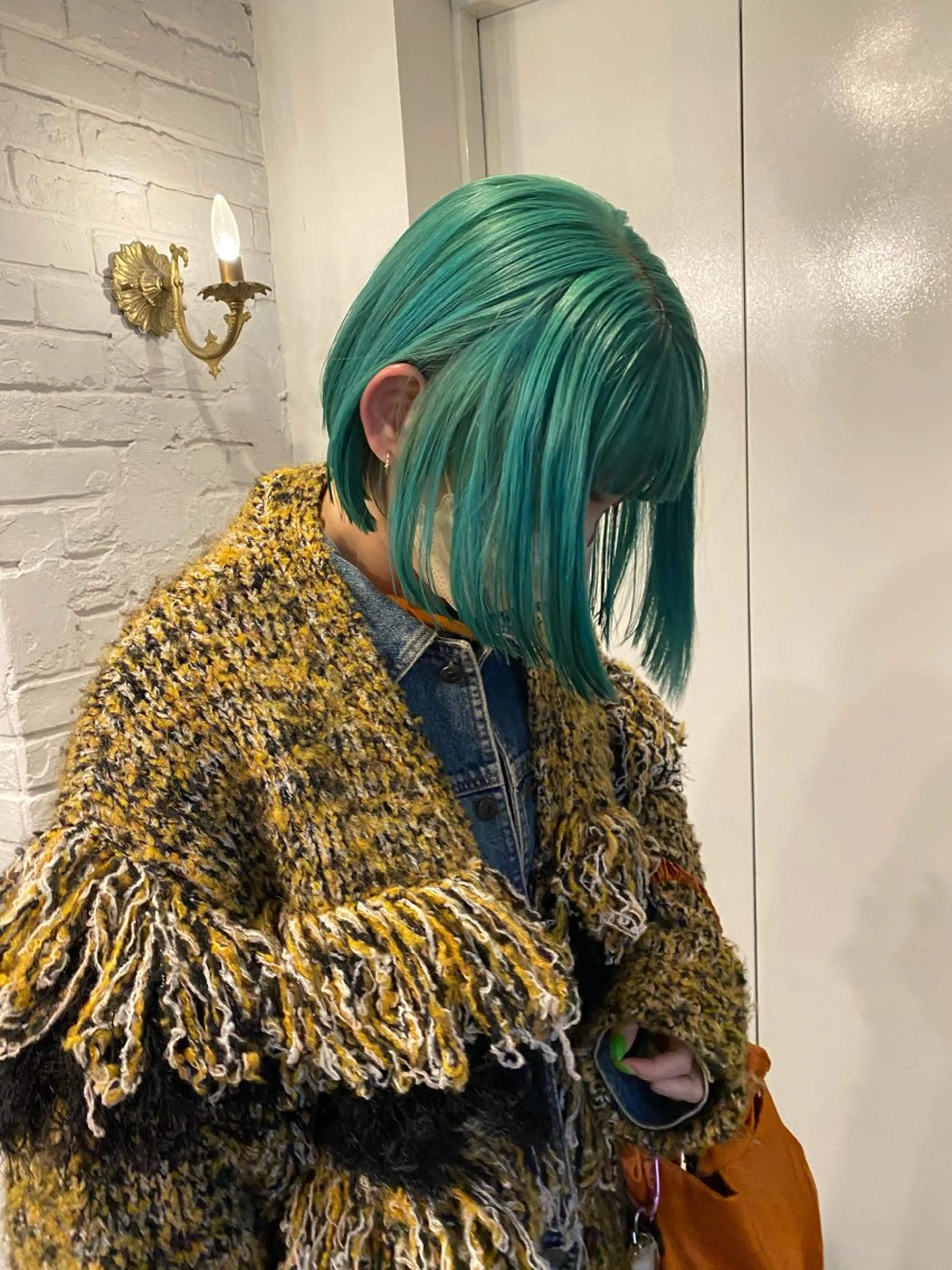 【🍀緑カラーにしたい方🍀】ブリーチ+カラー+トリートメントの写真