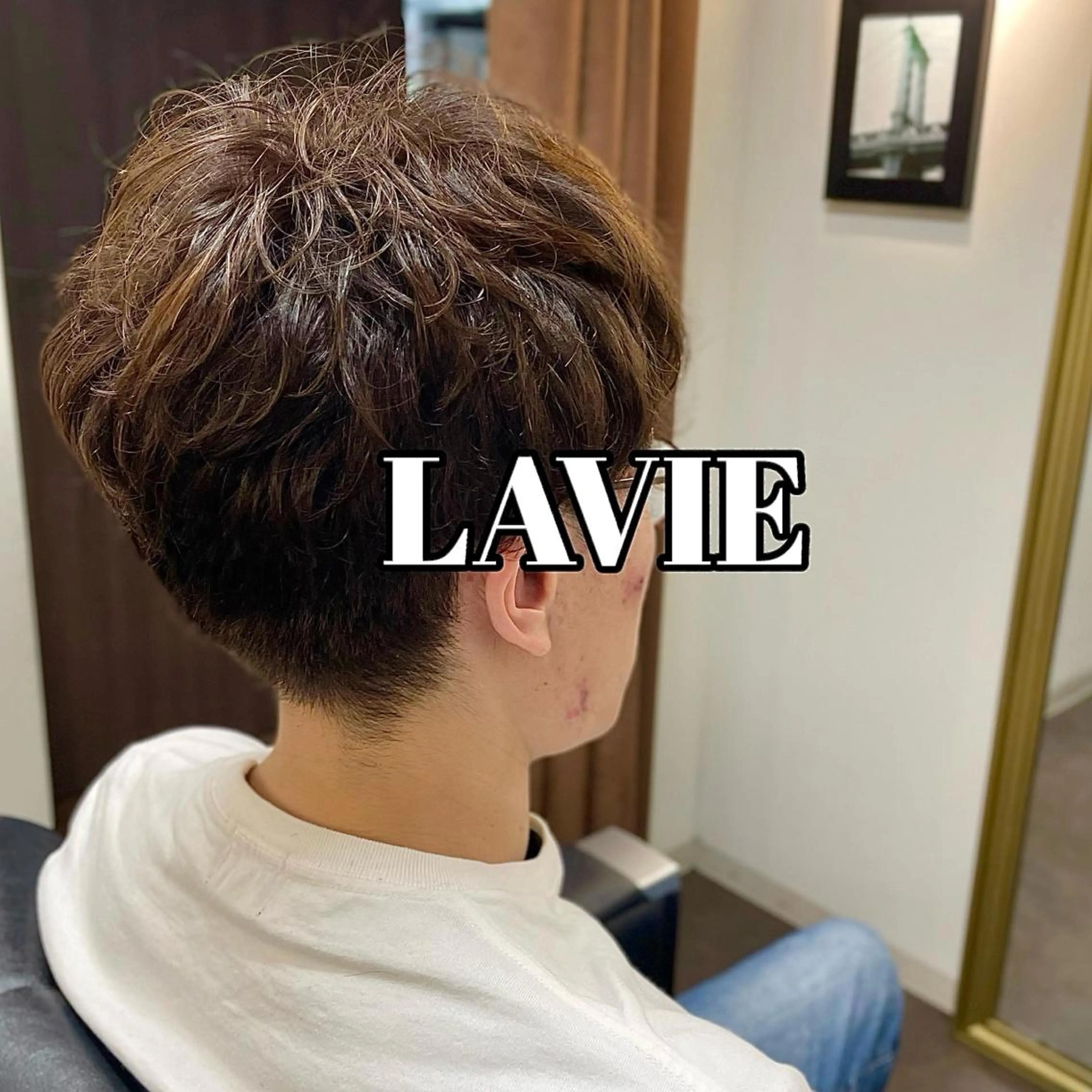 ミディアム パーマ ラヴィニュースタンダードバーバー中野店所属・💈TAMOGAMI AMI💈のヘアスタイル