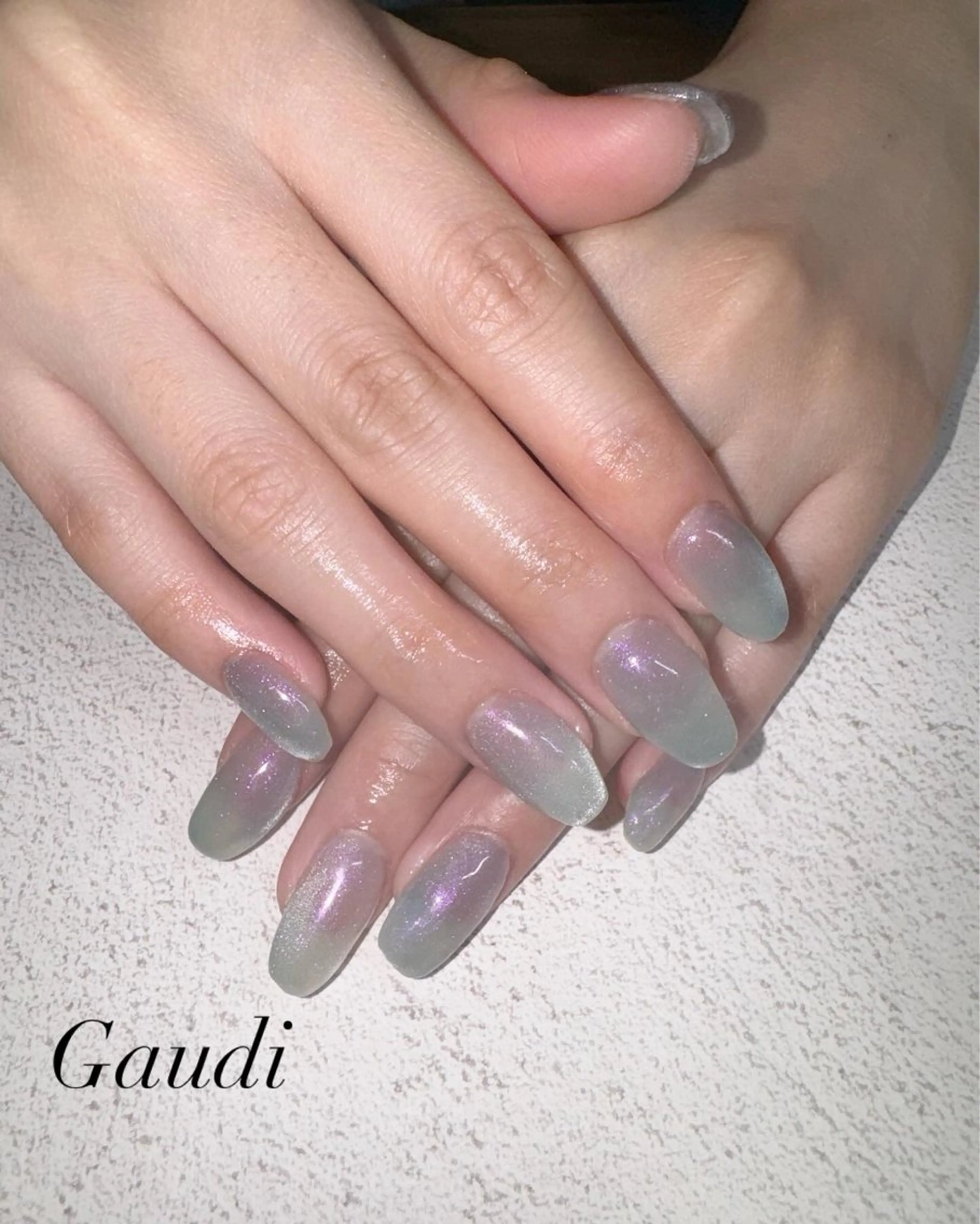 ネイル オーロラネイル ブルー ジェルネイル マグネットネイル Gaudi.Nail Rinaのその他イメージ