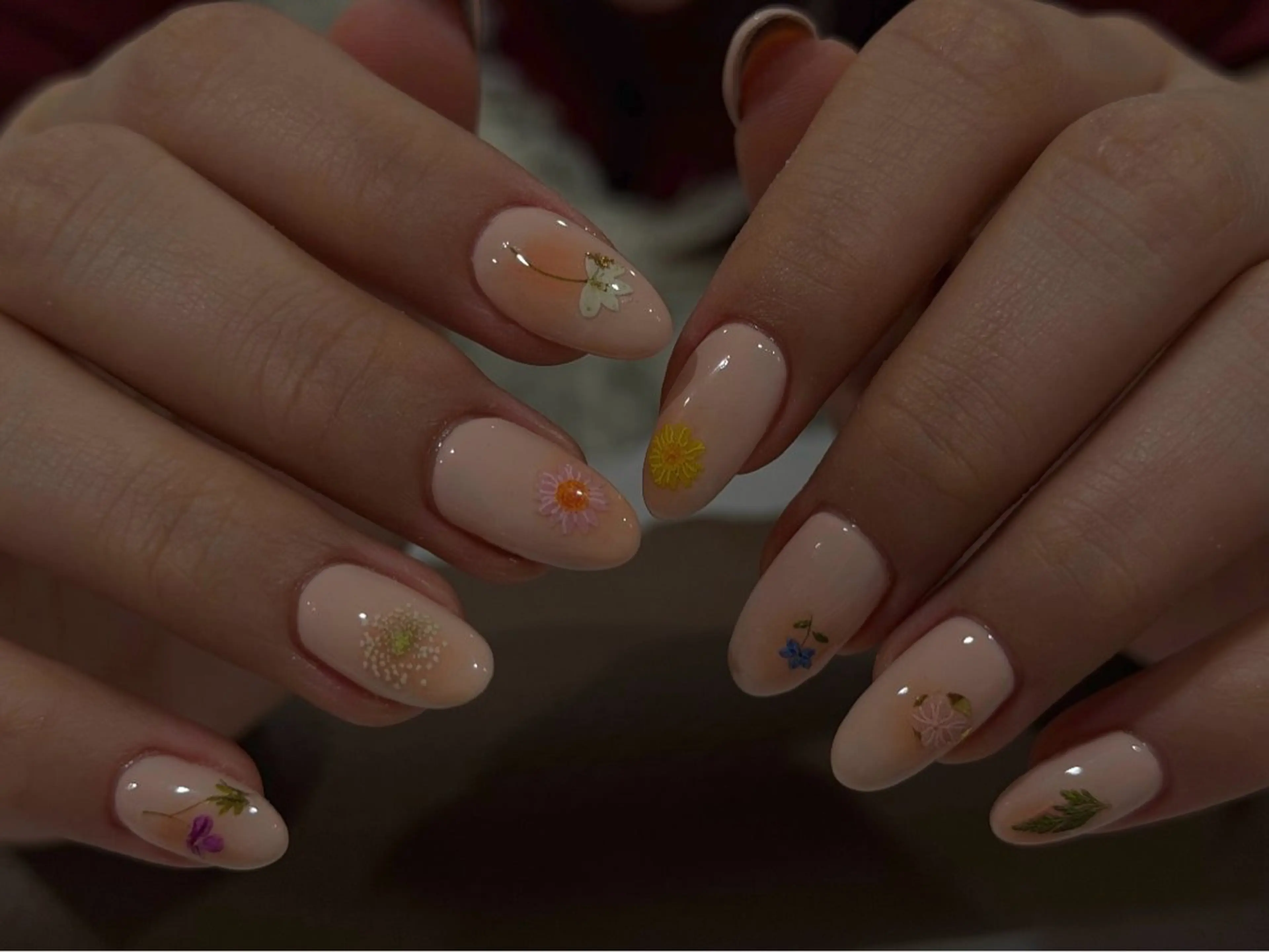 ネイル チークネイル ワンカラーネイル ハンドネイル ANOVA所属・ANOVA アノヴァのネイルデザイン