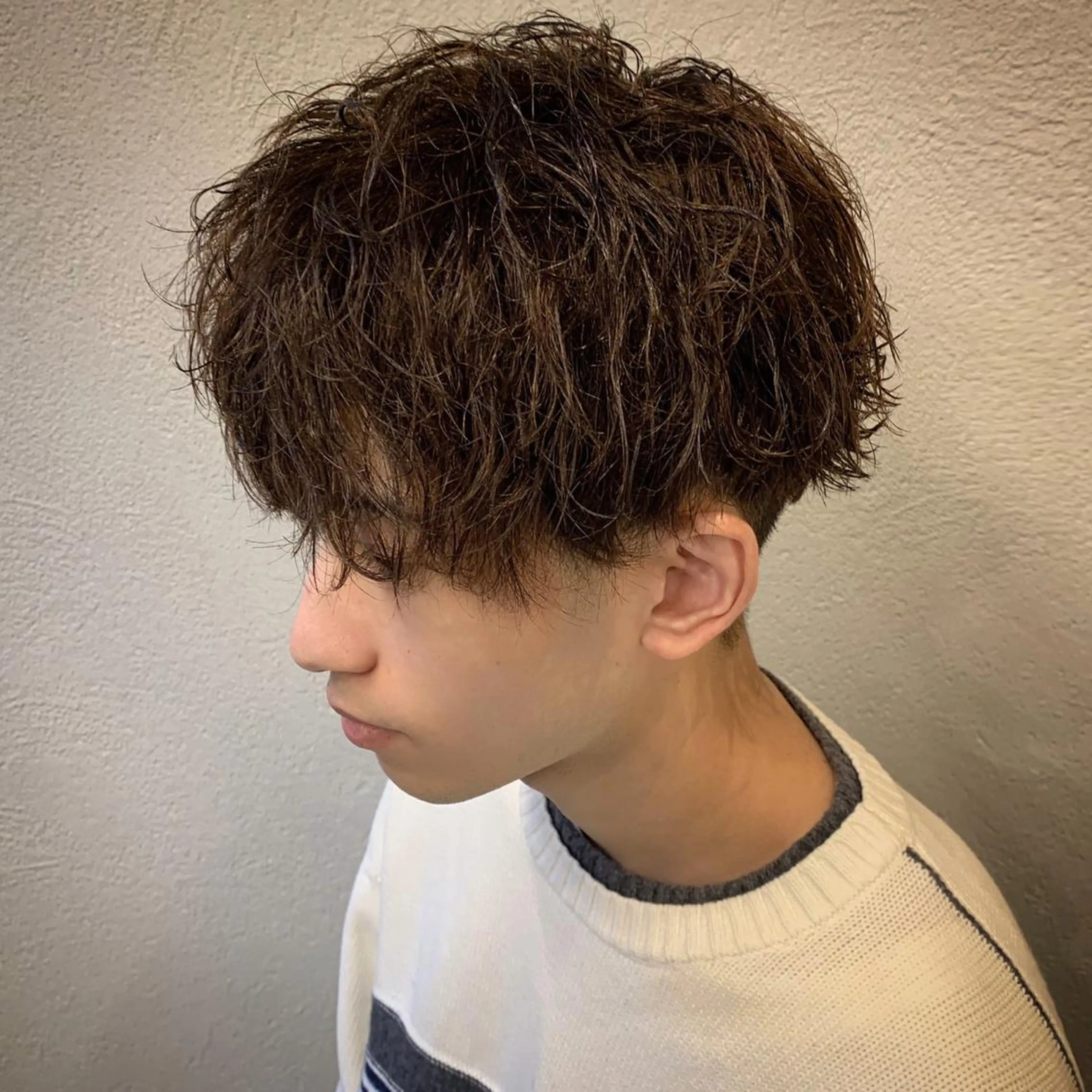 ショート カラー パーマ メンズ特化/パーマ/ メッシュ/竜成のヘアスタイル