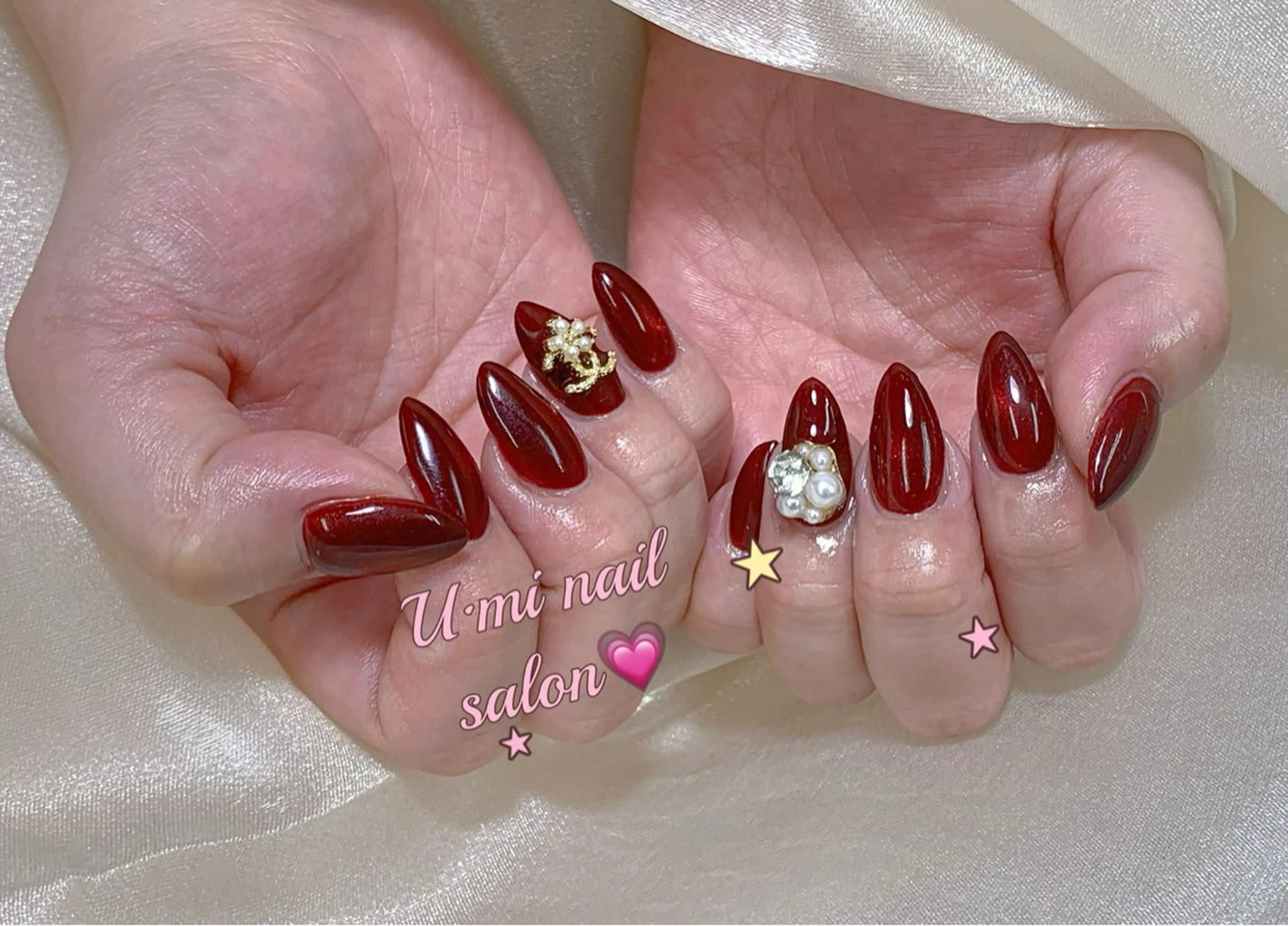 ネイル マグネットネイル マグネットワンカラー ワンカラーネイル ハンドネイル Ｕ·Mi nail salon所属・u・mi  上野御徒町パラジェルのネイルデザイン