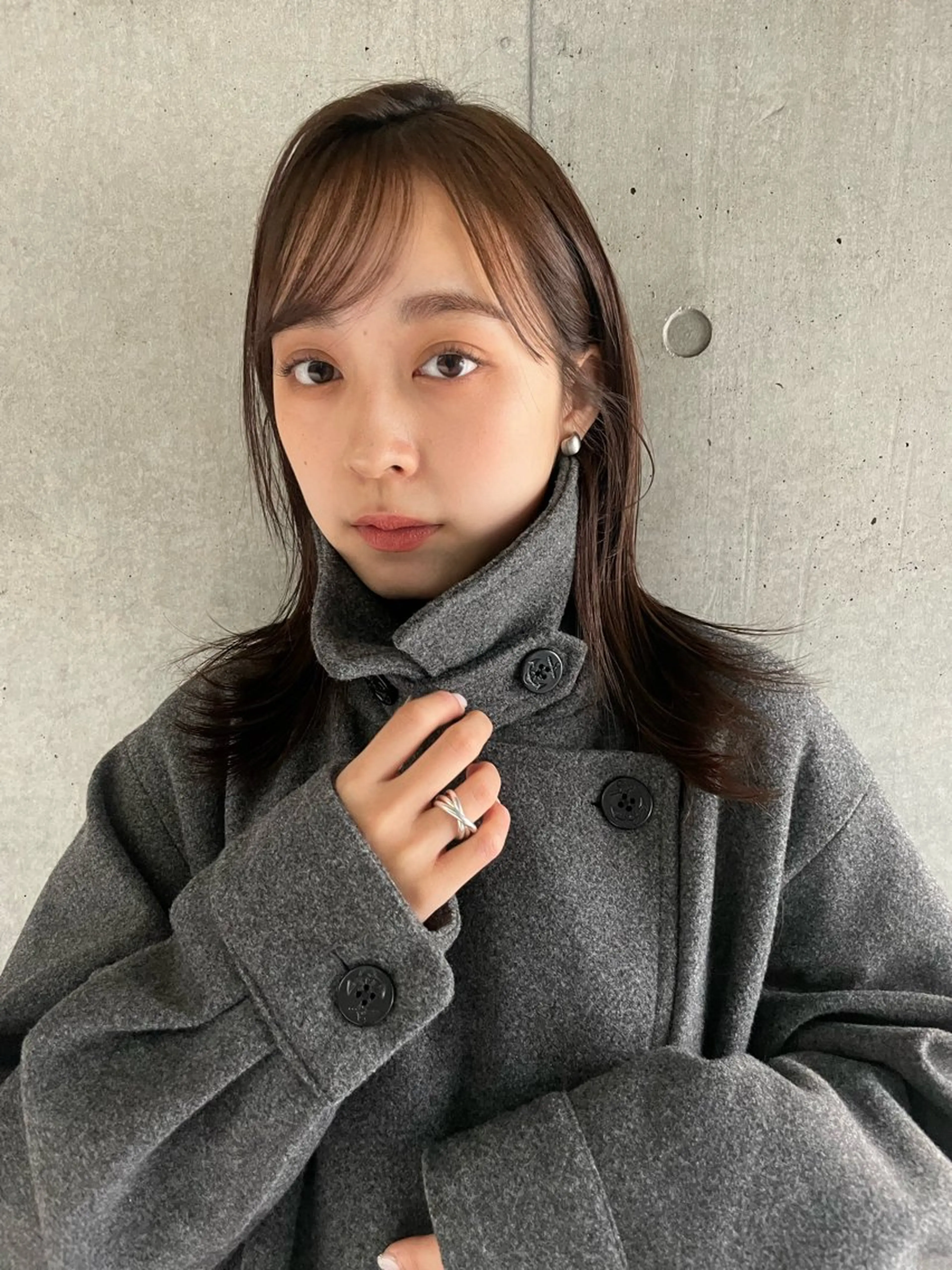 セミロング ヘアカラー トリートメント 似合わせ/透明感 /レイヤー/りほ🤍のヘアスタイル