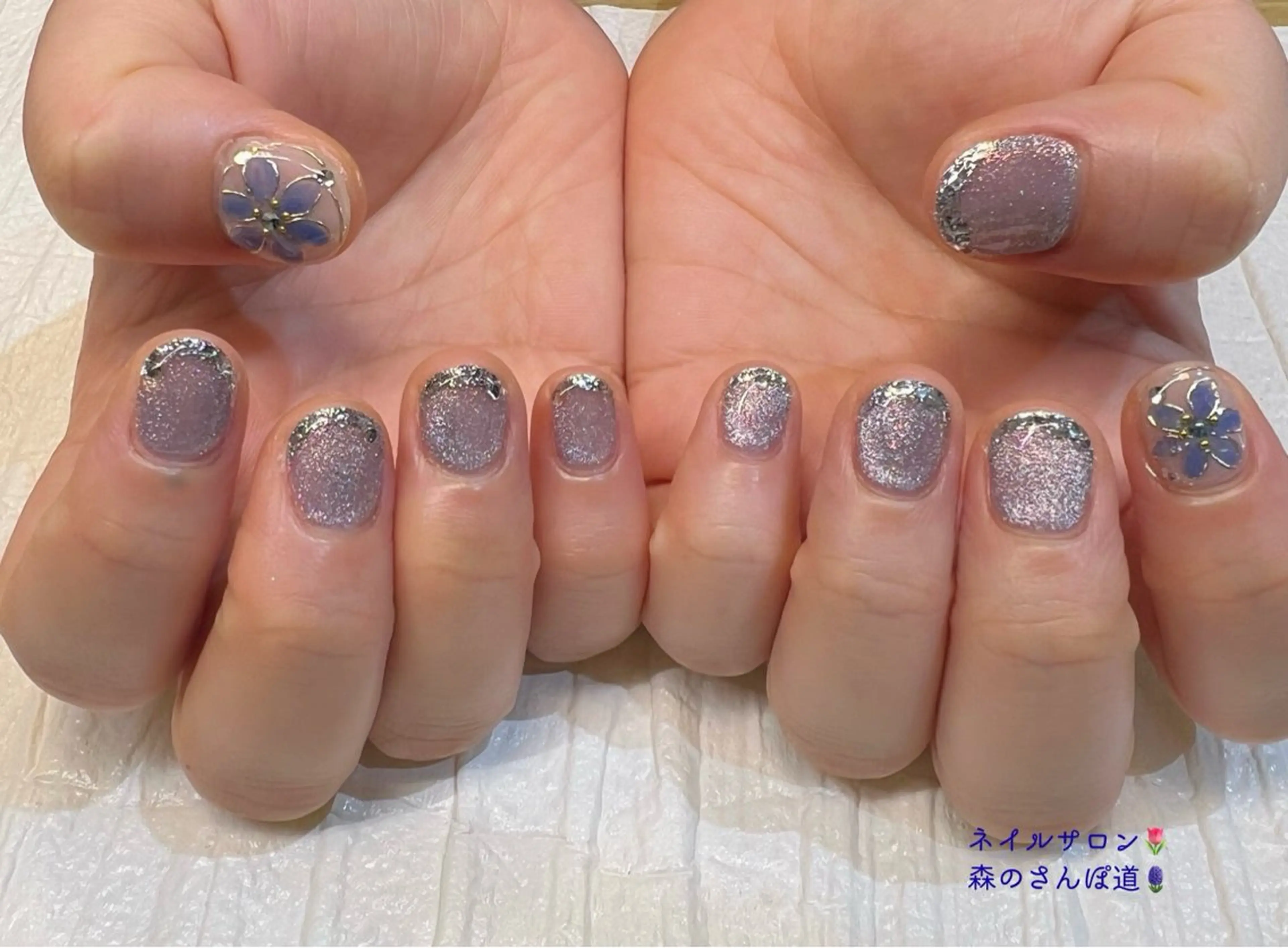 ネイル ハンドネイル 森のさんぽ道所属・ショートネイル 森のさんぽ道のネイルデザイン