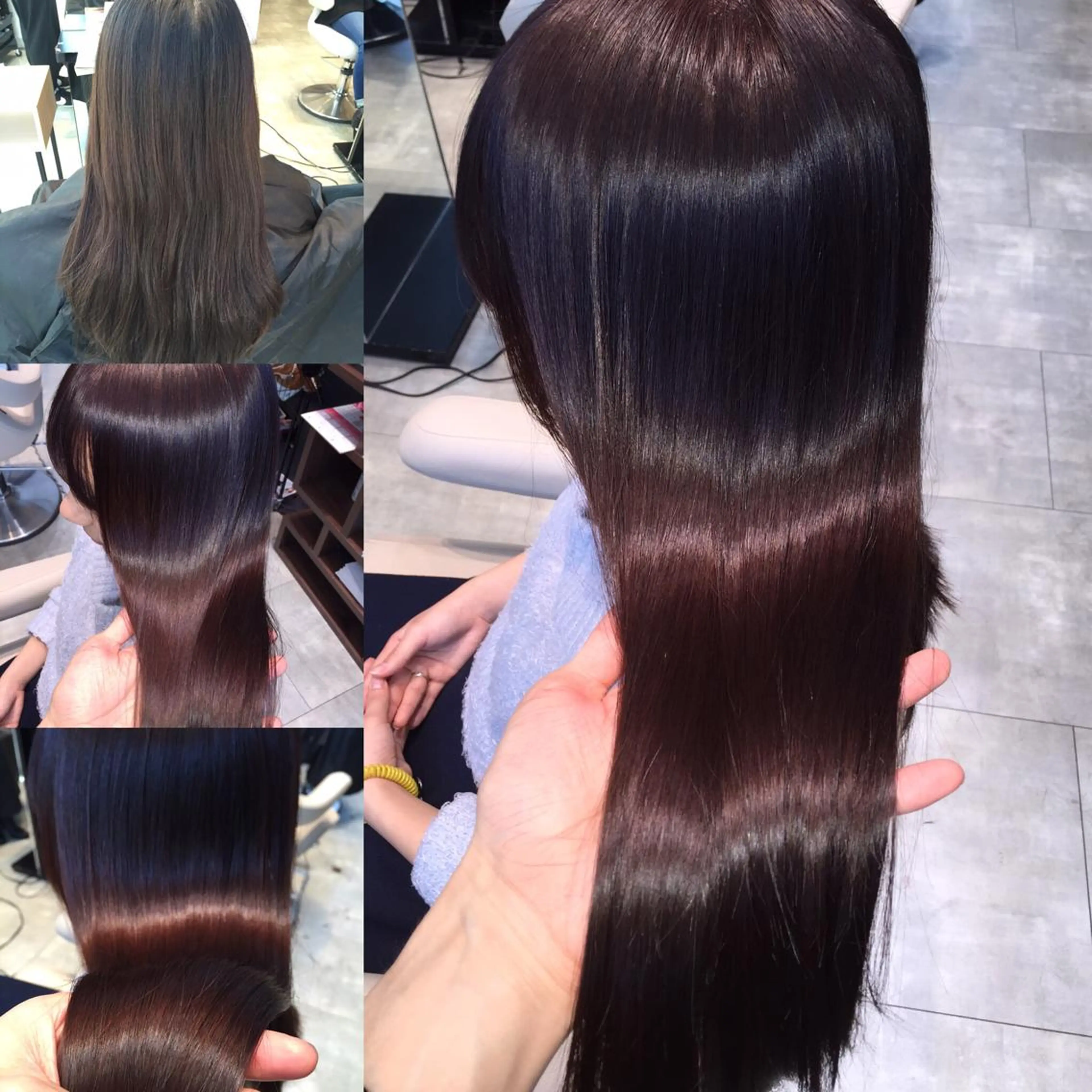 ミディアム セミロング ロング カラー イルミナカラー Re:ta KANZOのヘアスタイル