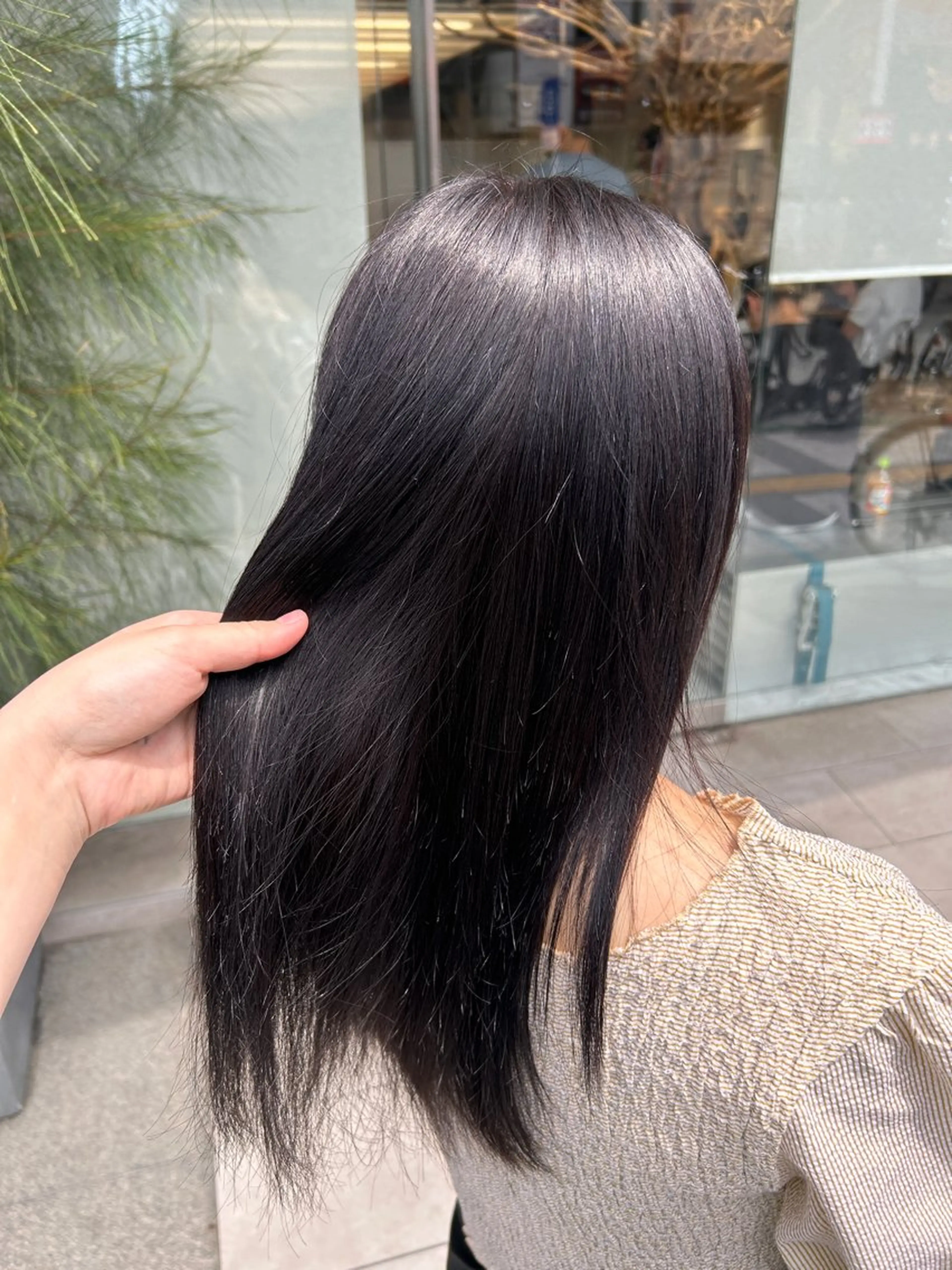 ミディアム カラー ヘアカラー 冬っぽカラー/ マツエク/ゆきなのマツエク・マツパデザイン