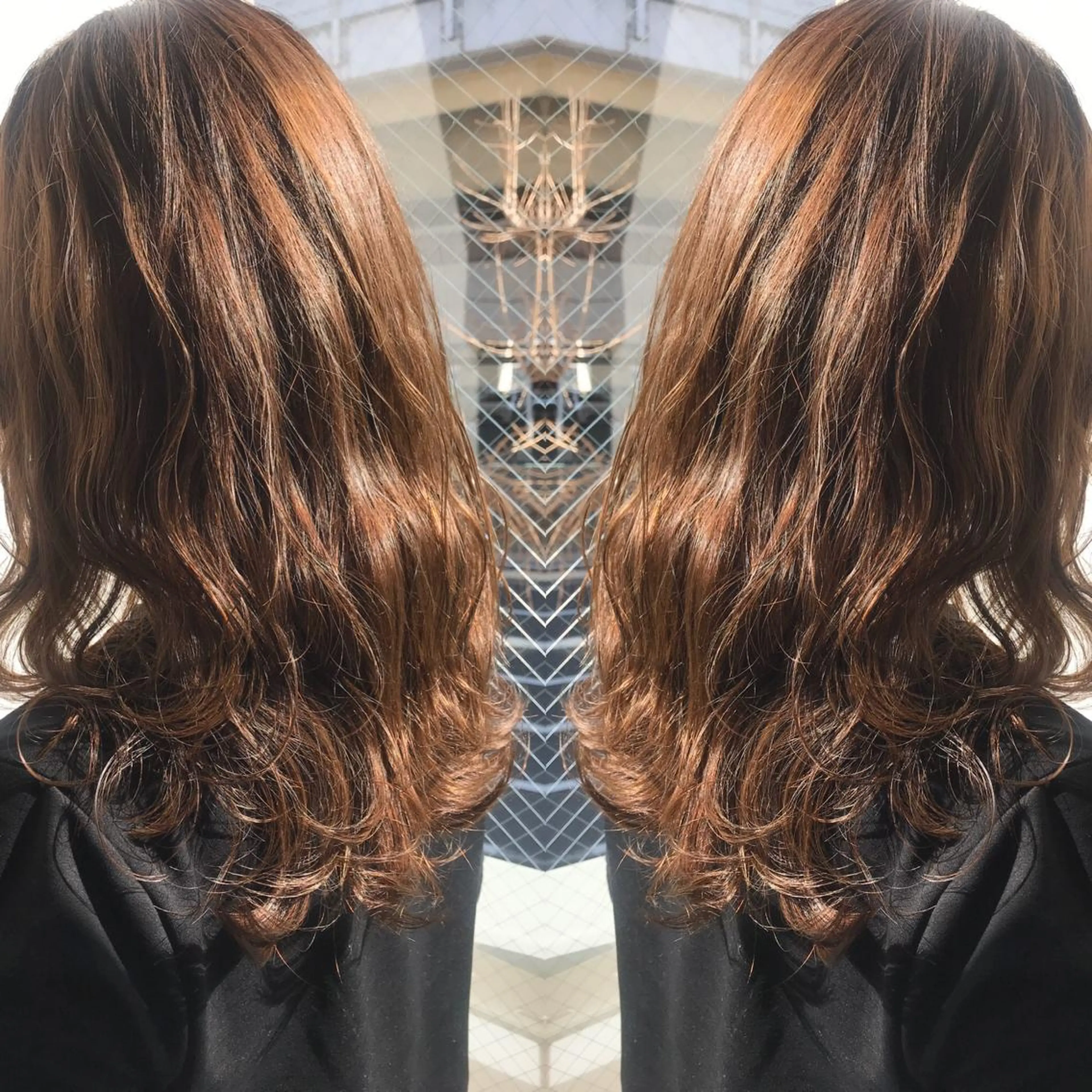 セミロング カラー ベージュカラー カット ヘアカラー 柴田 祐輔のヘアスタイル