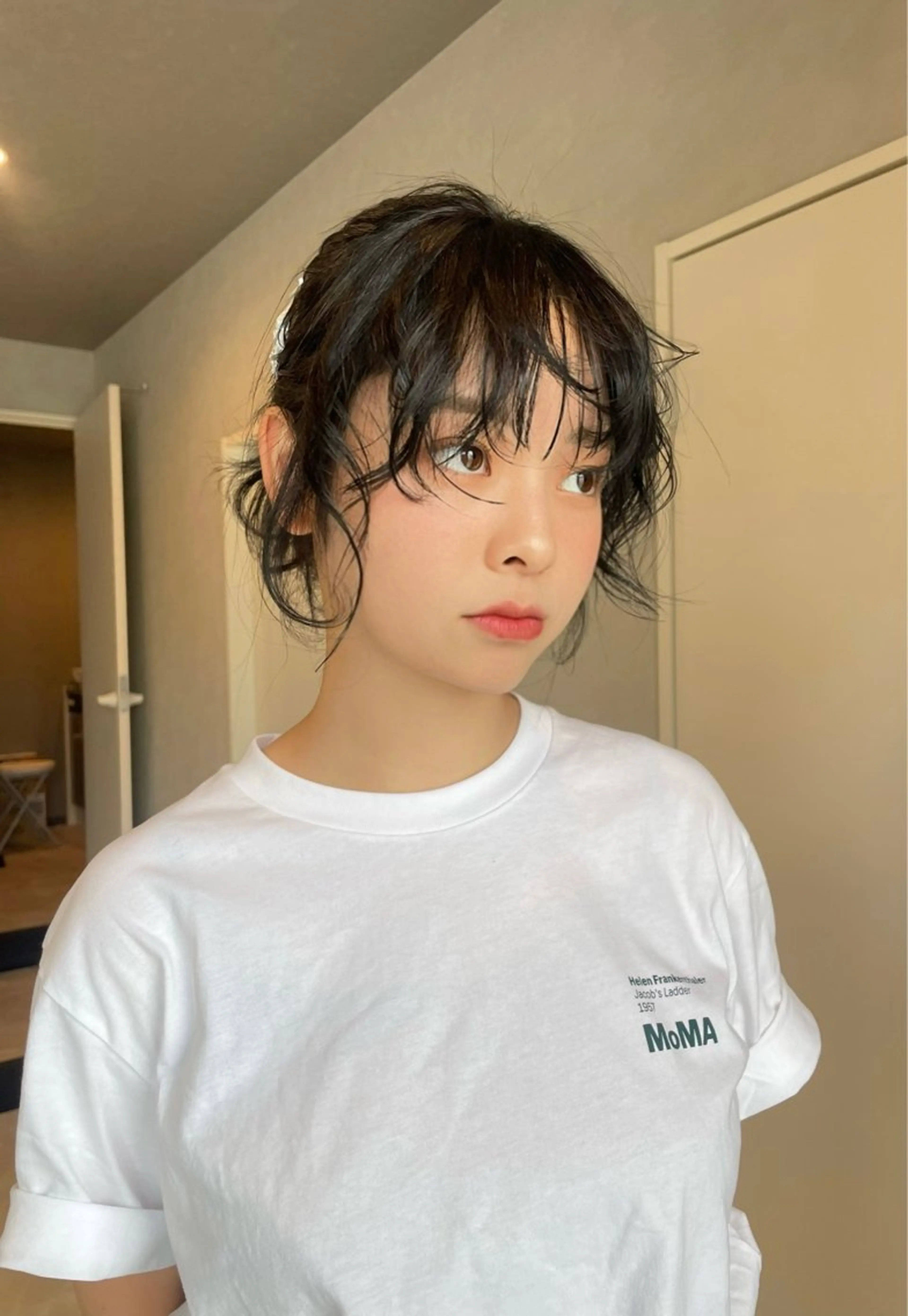 カラー 黒髪 ヘアカラー 透明カラー/レイヤー misaki °＊のヘアスタイル