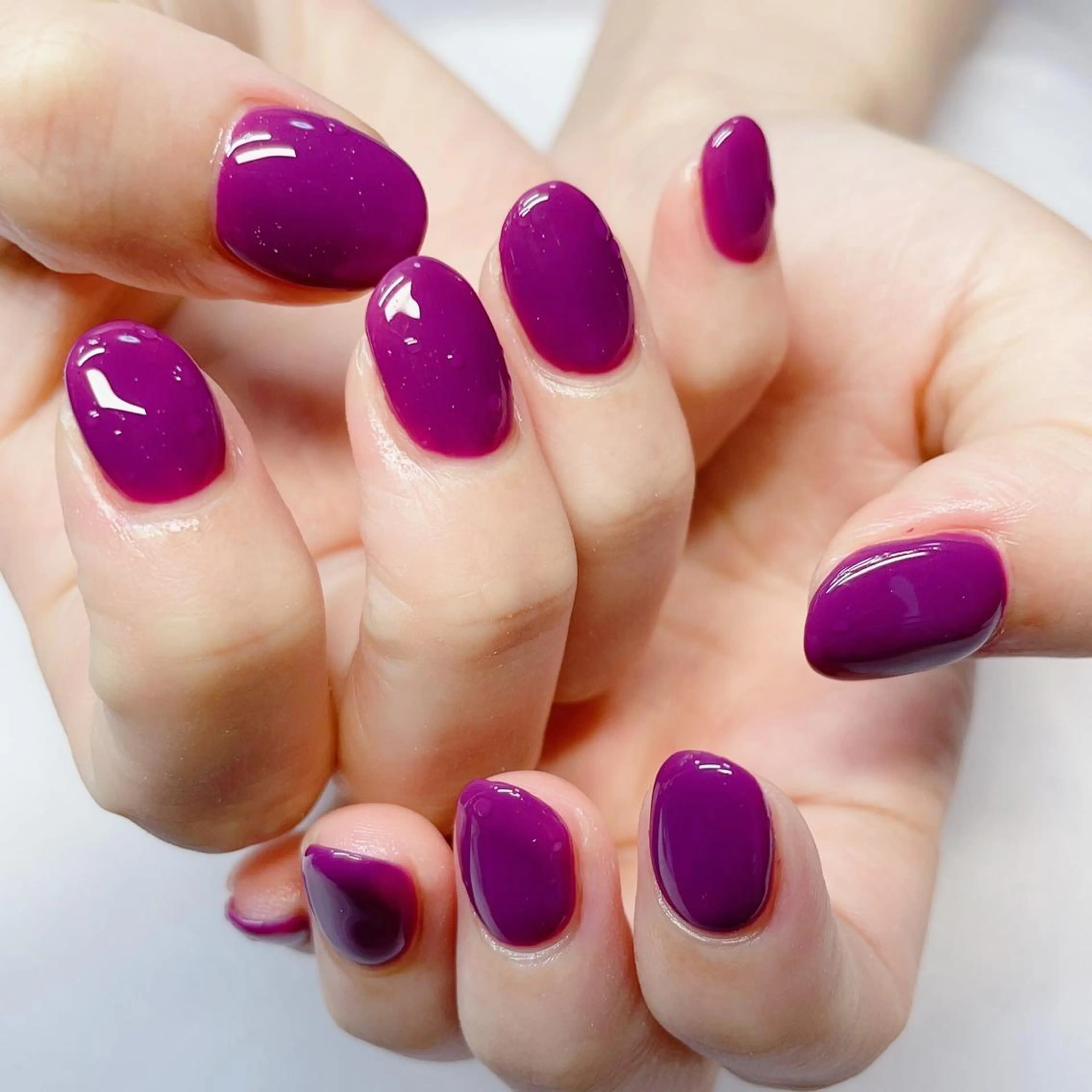 ミディアム ハンドネイル ハンドケア 💜MIYA nail川崎店のネイルデザイン