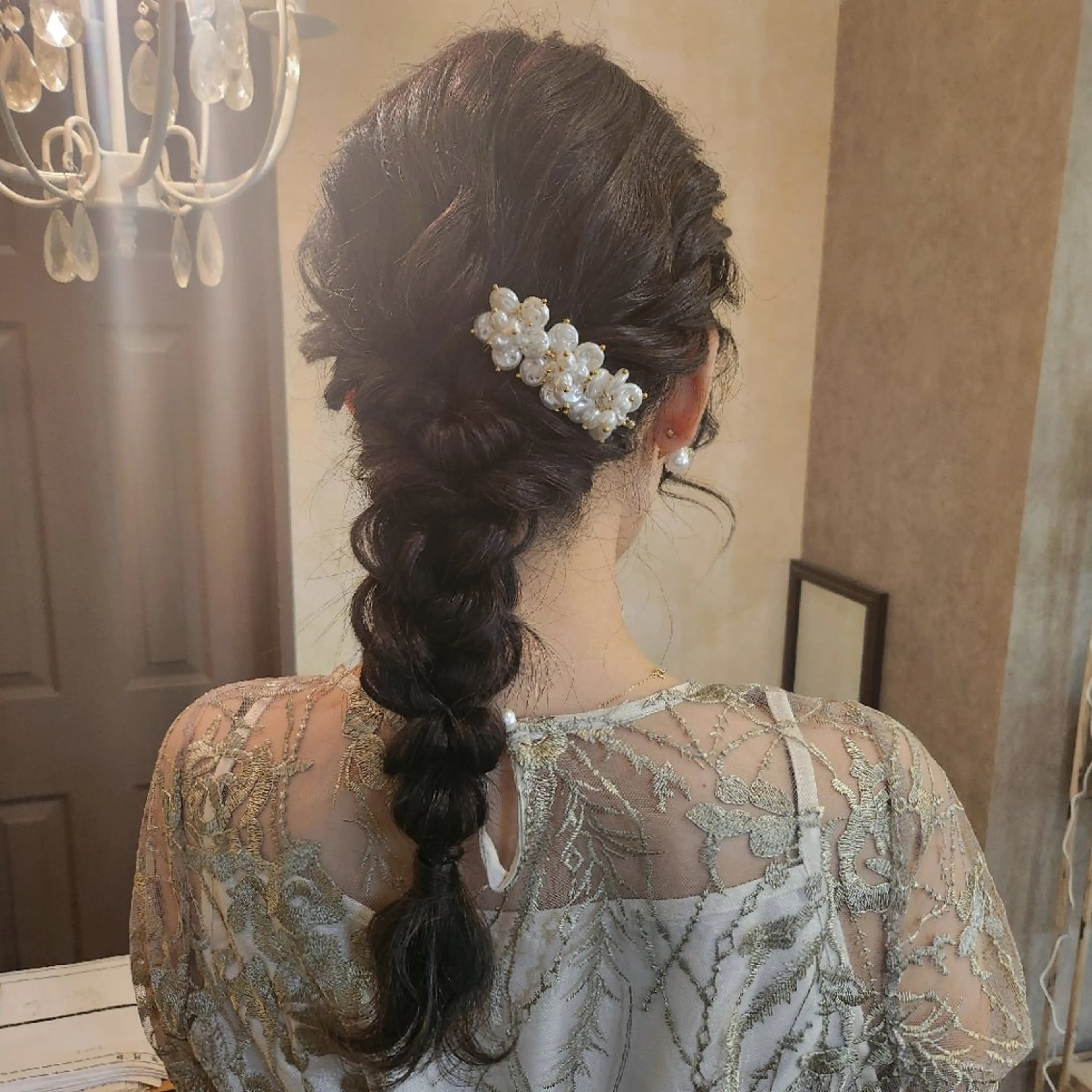 ロング ヘアアレンジ ヘアセット 田井中 悠紀のヘアスタイル