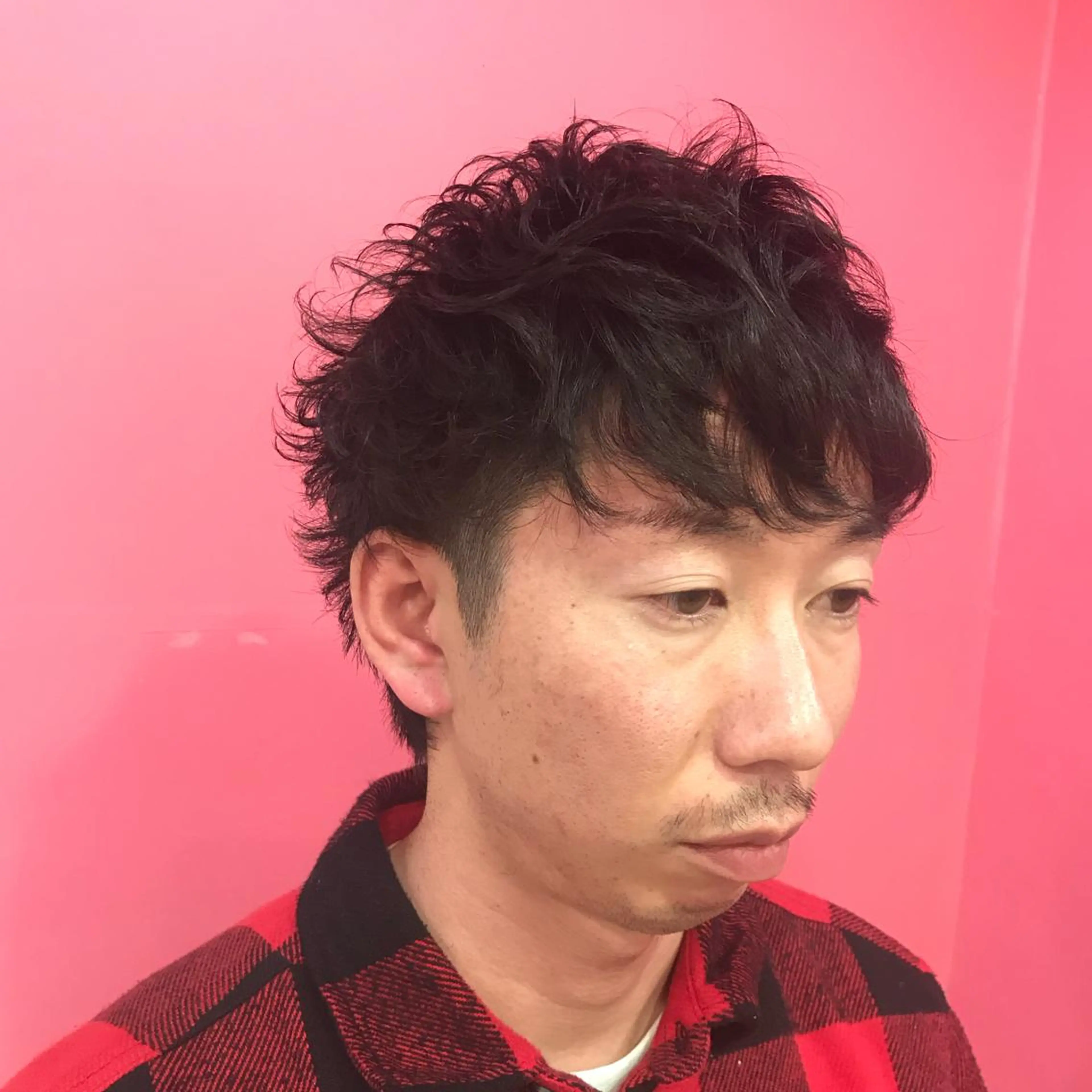 ショート パーマ メンズ メンズウルフカット ウルフカット カット Vir by browのヘアスタイル