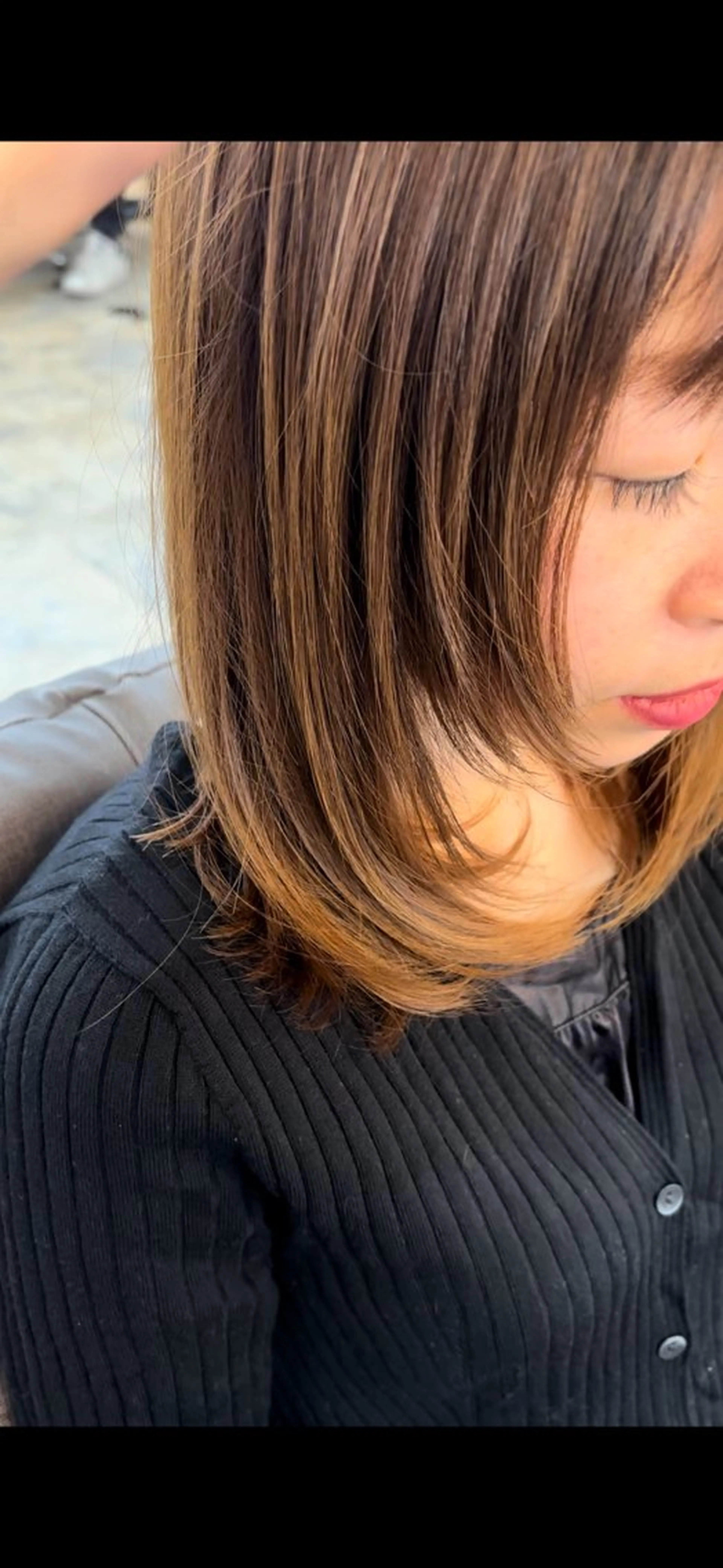 ロング 顔まわりレイヤー レイヤーカット 本堂 悠斗のヘアスタイル