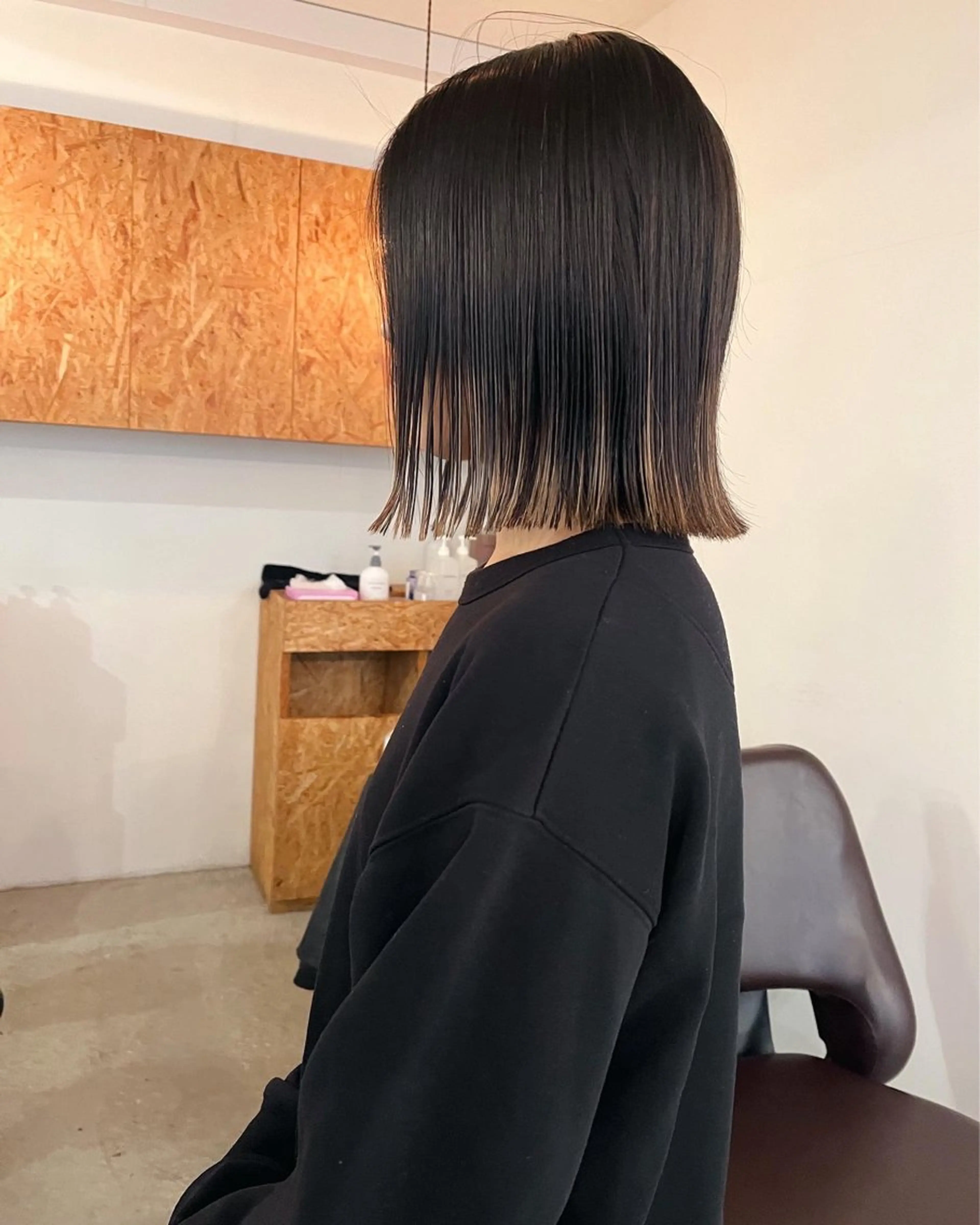 ショート 切りっぱなしボブ ボブ 暖色/パーマ 🌼クニトウメイのヘアスタイル