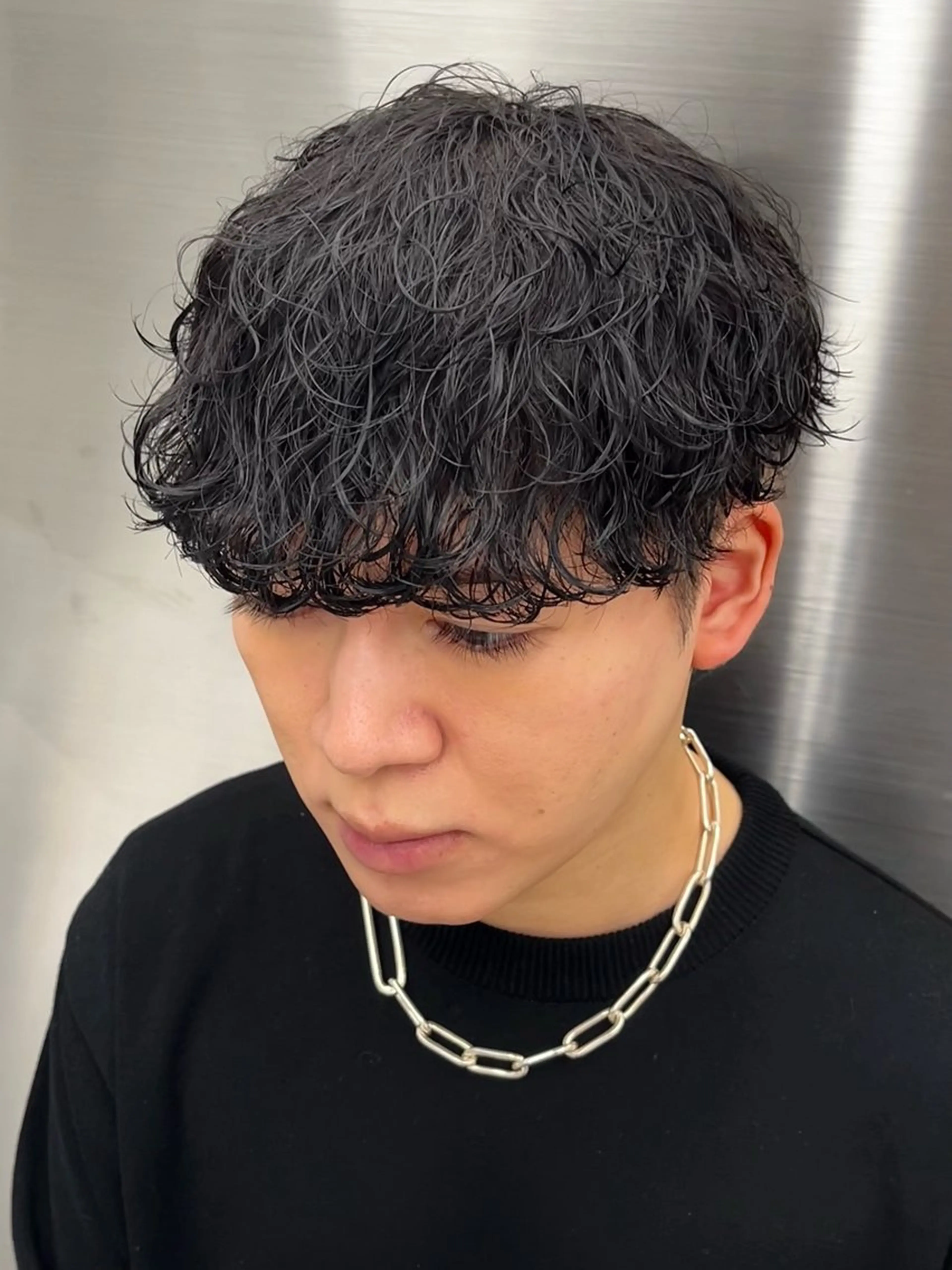 パーマ メンズ メンズパーマ 波巻きパーマ スパイラルパーマ カット パーマ 🍐シャドウパーマ メンズ特化/守岡🍐のヘアスタイル