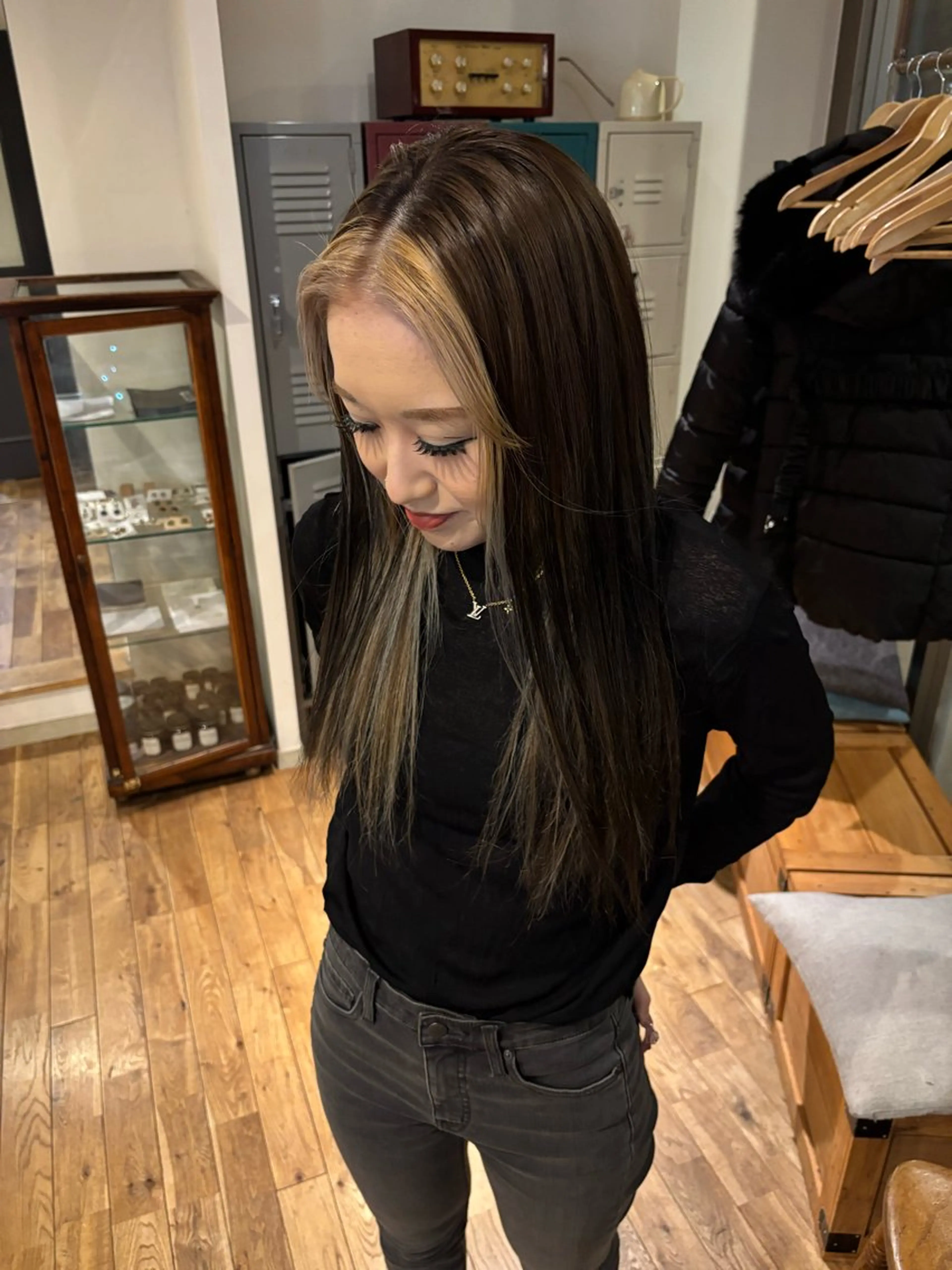 ロング ボブ/ベージュ /MIYUのヘアスタイル