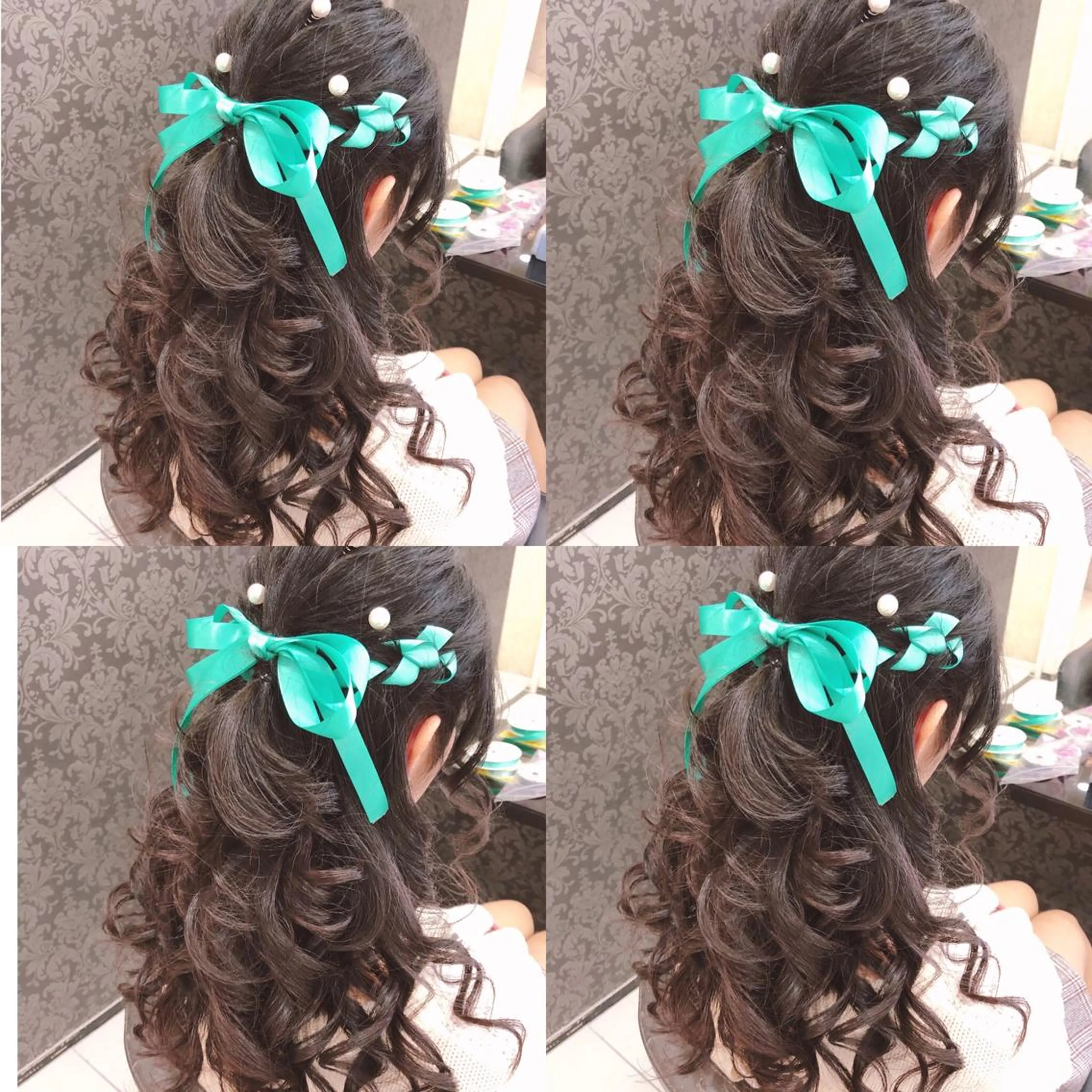 セミロング ヘアアレンジ ハーフアップ ヘアセット 🌷MAYU 🌷のヘアスタイル